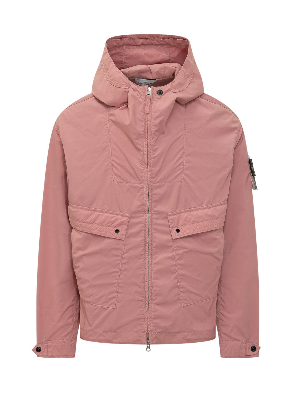 Оригінальна Short Parka With Hood And Flap Pockets Stone island – боковий вид