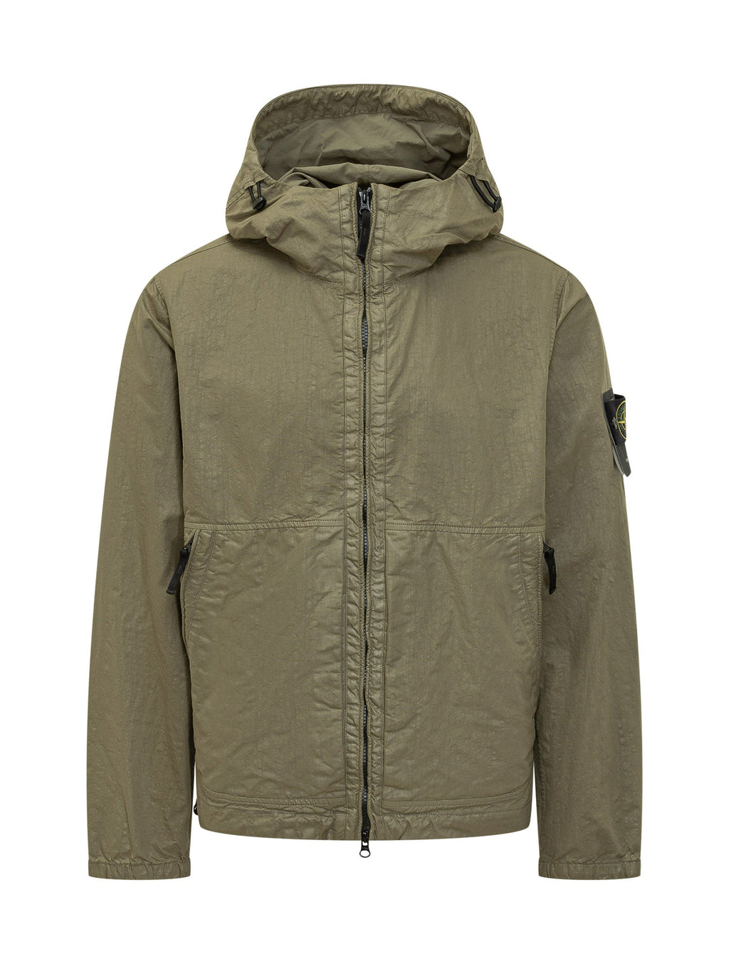 Оригінальна Jacket With Hood And Zip Closure Stone island – боковий вид