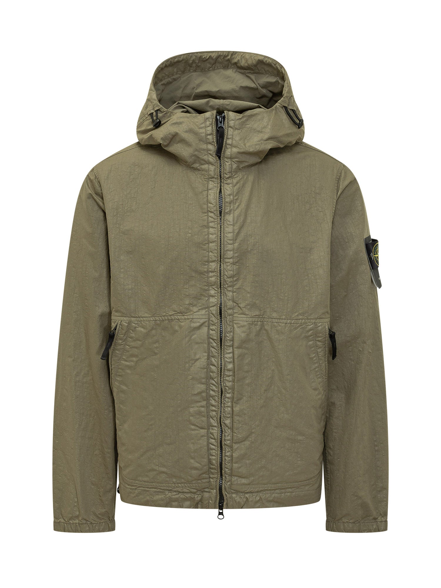 Оригінальна Jacket With Hood And Zip Closure Stone island – боковий вид