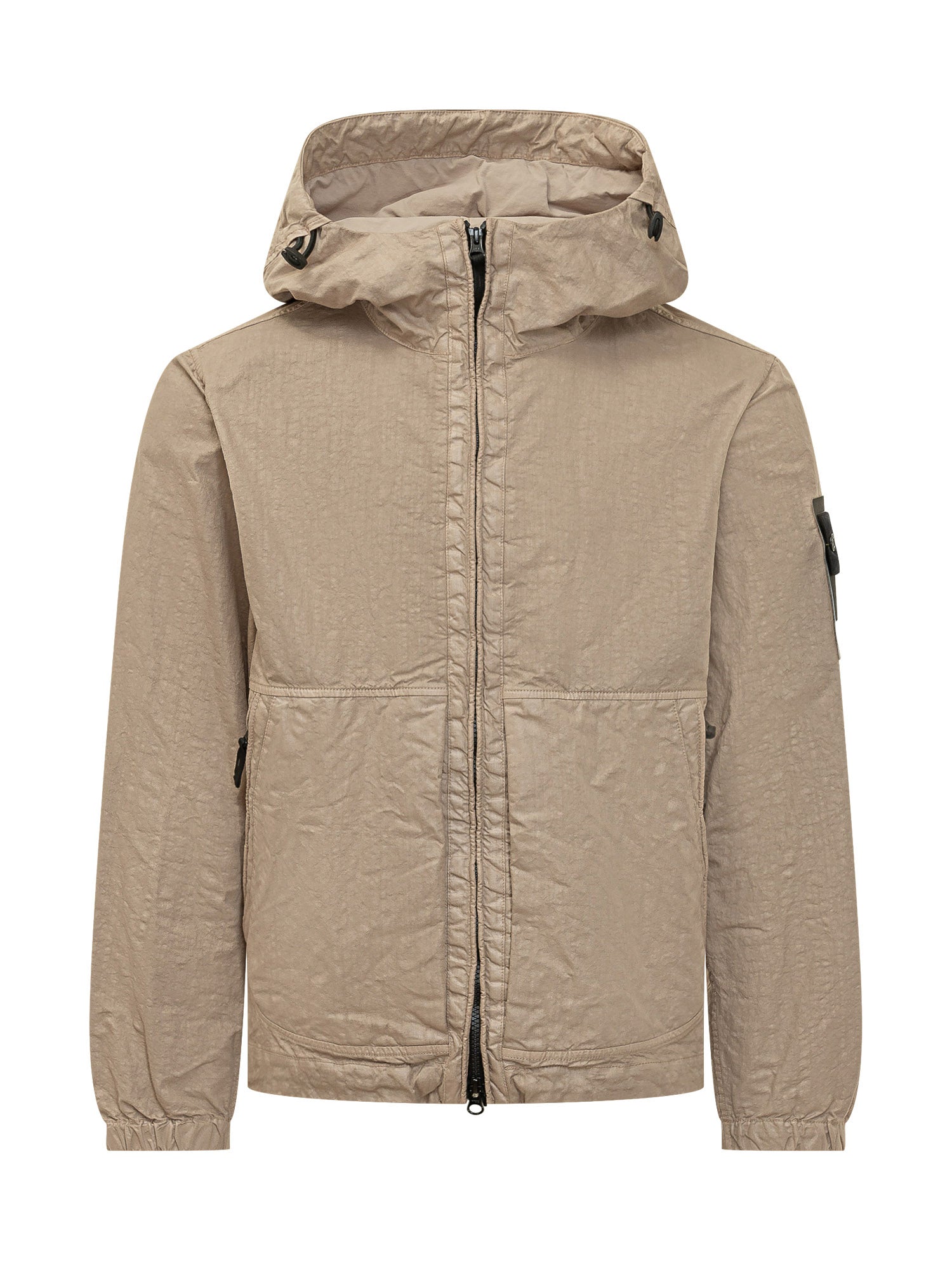 Hooded Jacket With Zip Stone island – Гарантія оригінальності – боковий вид