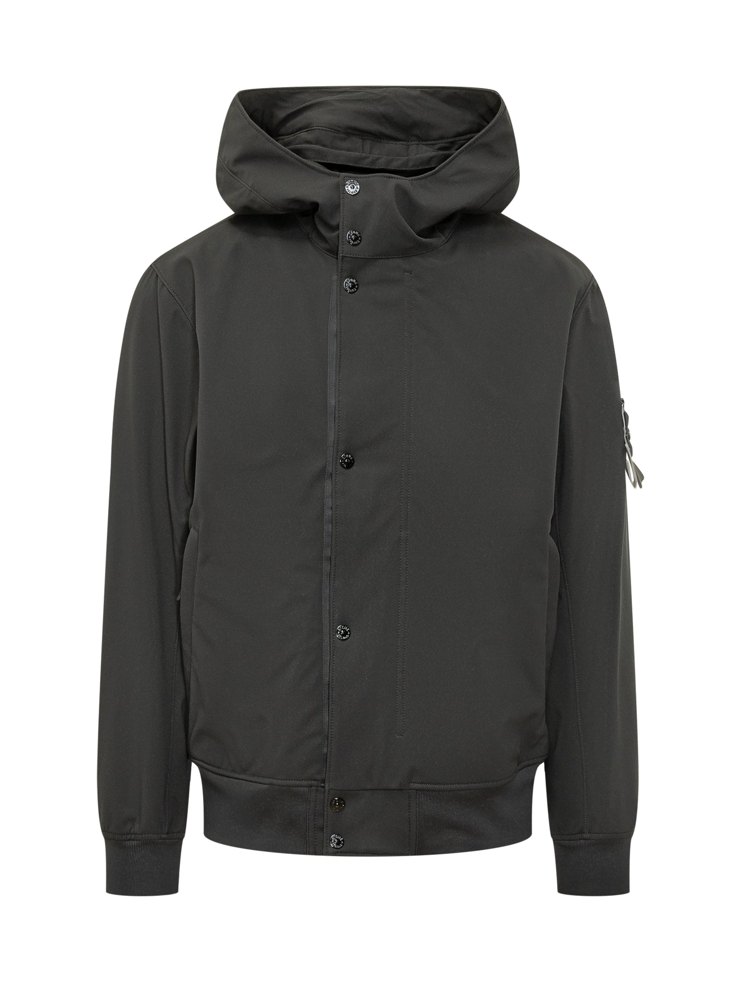 Hooded Jacket With Button Closure Stone island оригінал – Купити в Україні – боковий вид