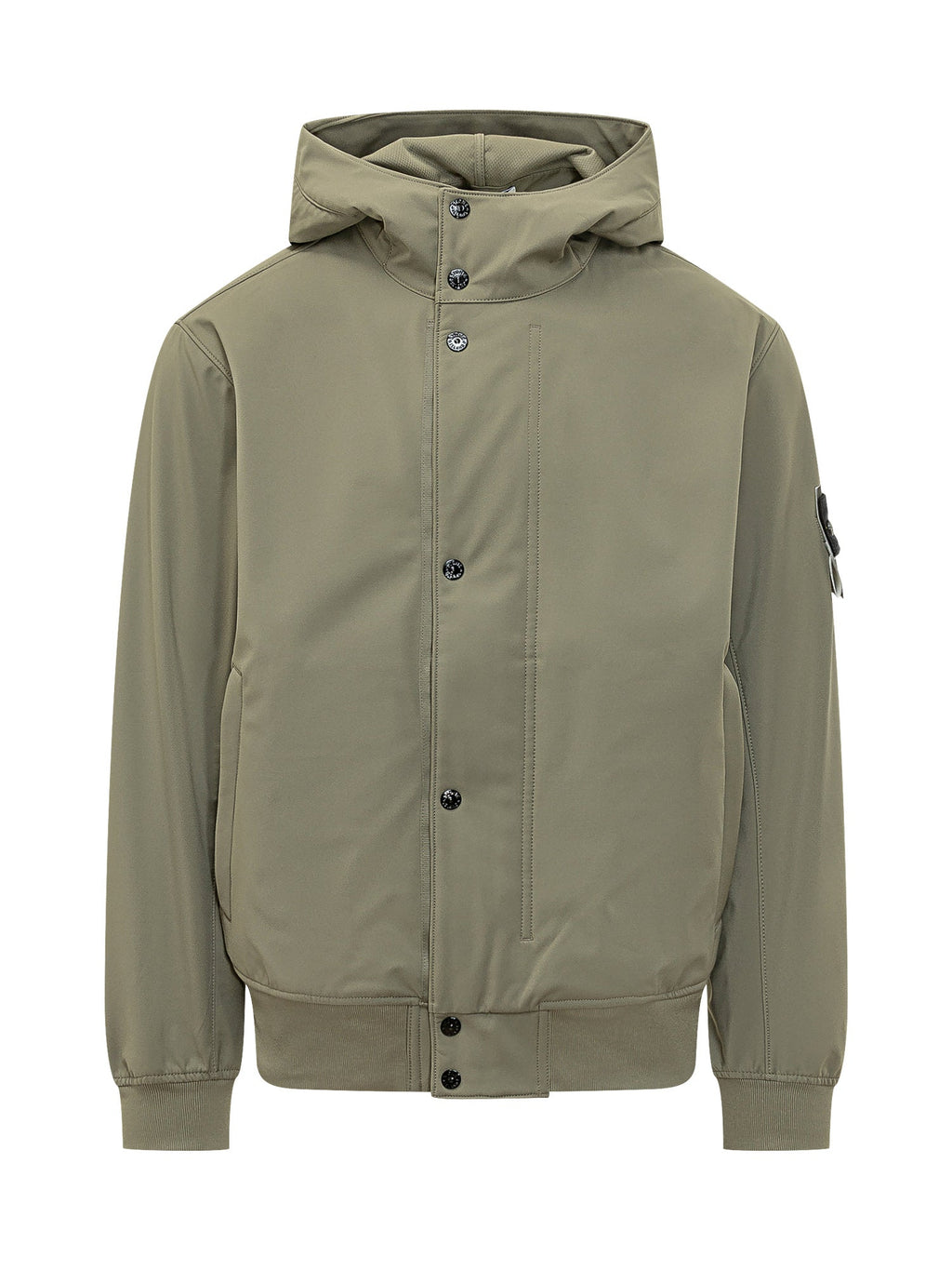 Hooded Jacket With Button Closure Stone island оригінал – Купити в Україні – боковий вид