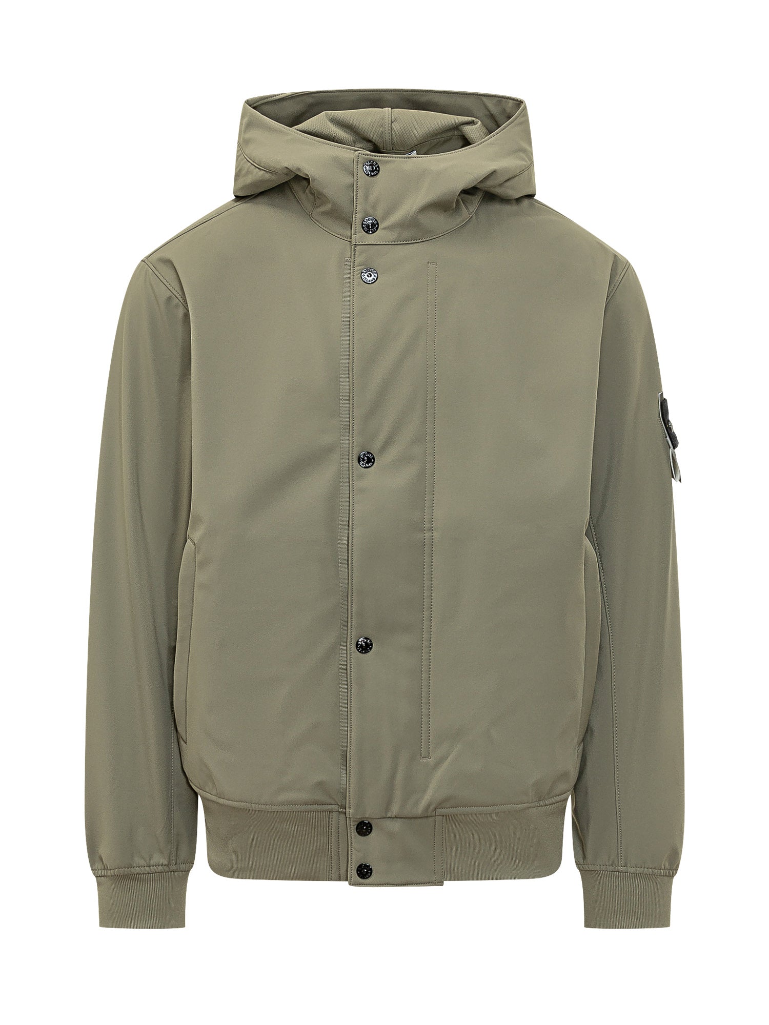 Hooded Jacket With Button Closure Stone island оригінал – Купити в Україні – боковий вид