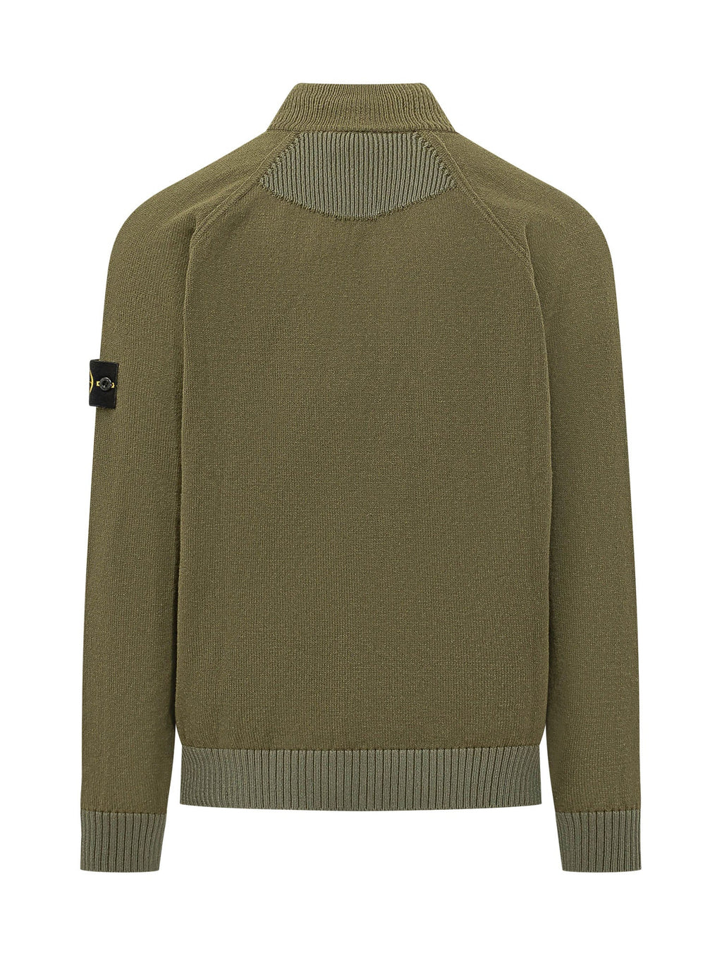 Green Knit Zip Cardigan With High Neck Stone island – Гарантія оригінальності – вид ззаду
