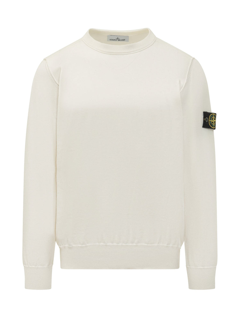 Crewneck Sweatshirt With Logo Patch Stone island – Гарантія оригінальності – боковий вид