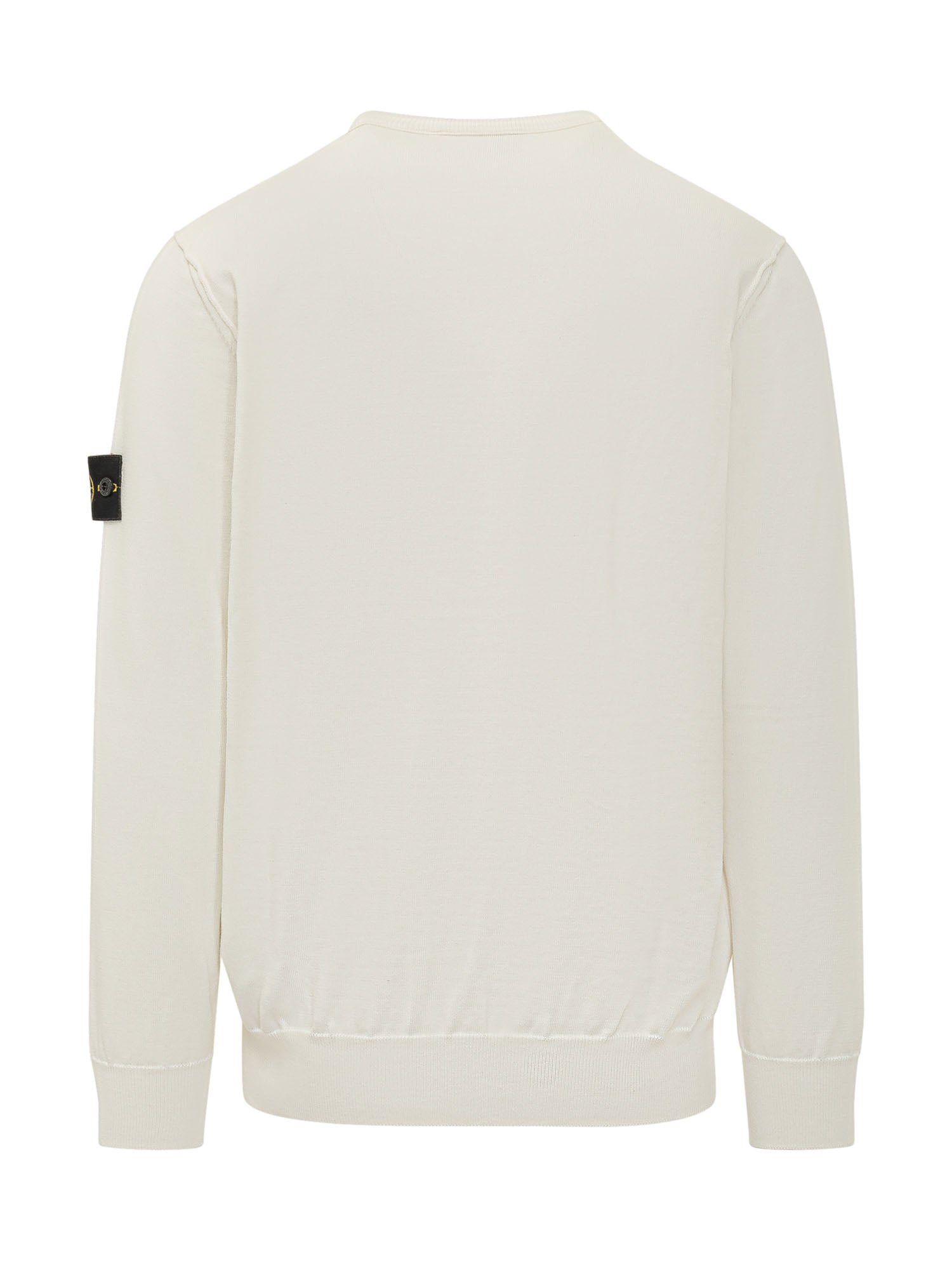 Crewneck Sweatshirt With Logo Patch Stone island – Гарантія оригінальності – вид ззаду