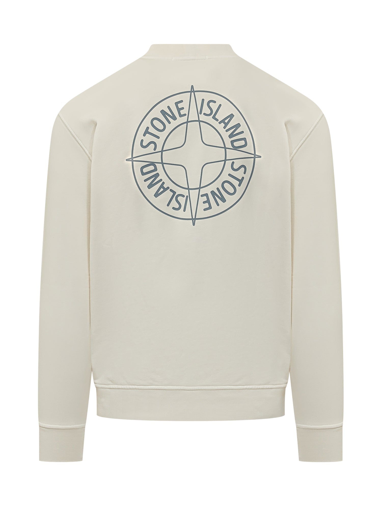 Оригінальна Crew-Neck Sweatshirt With Print Stone island – вид ззаду