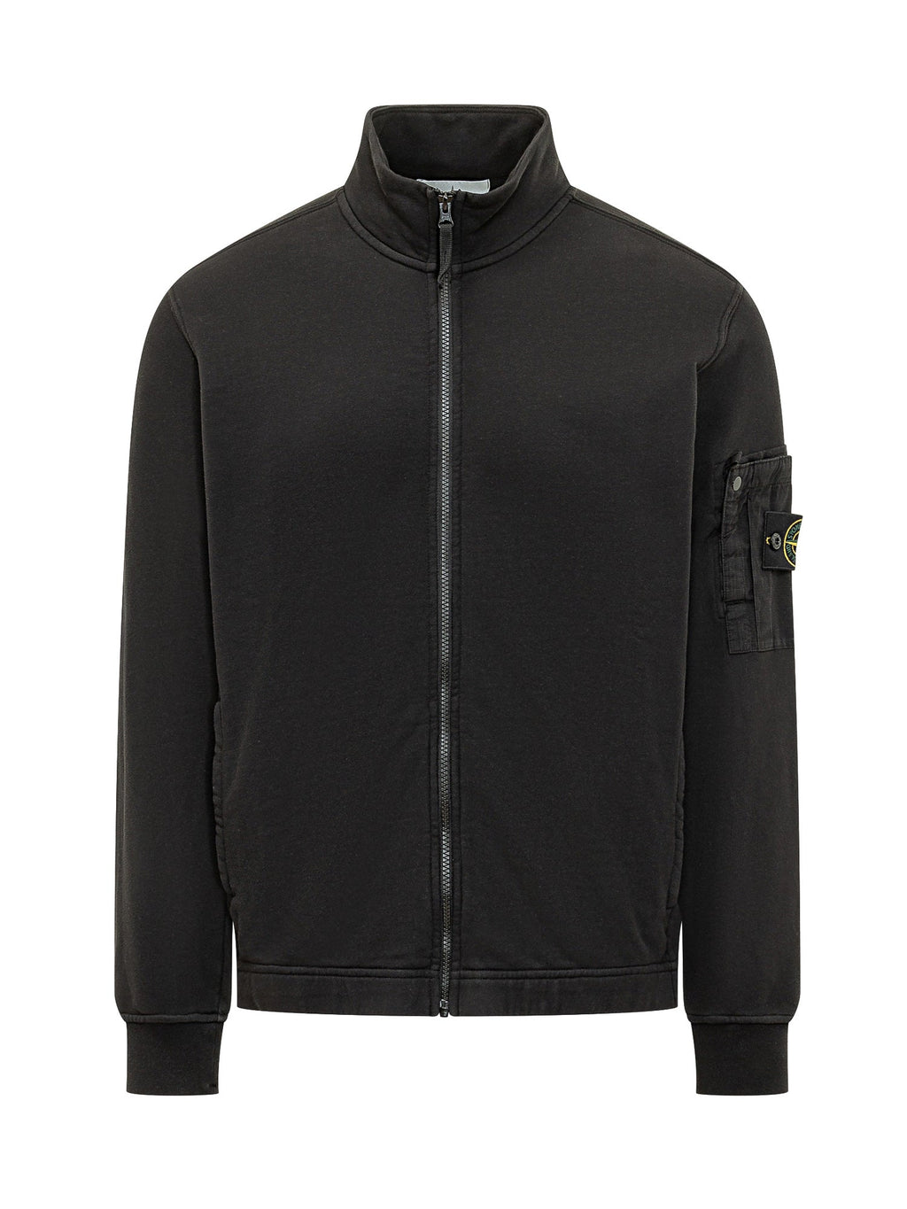 Zip-Up Sweatshirt With High Neck Stone island – Гарантія оригінальності – боковий вид