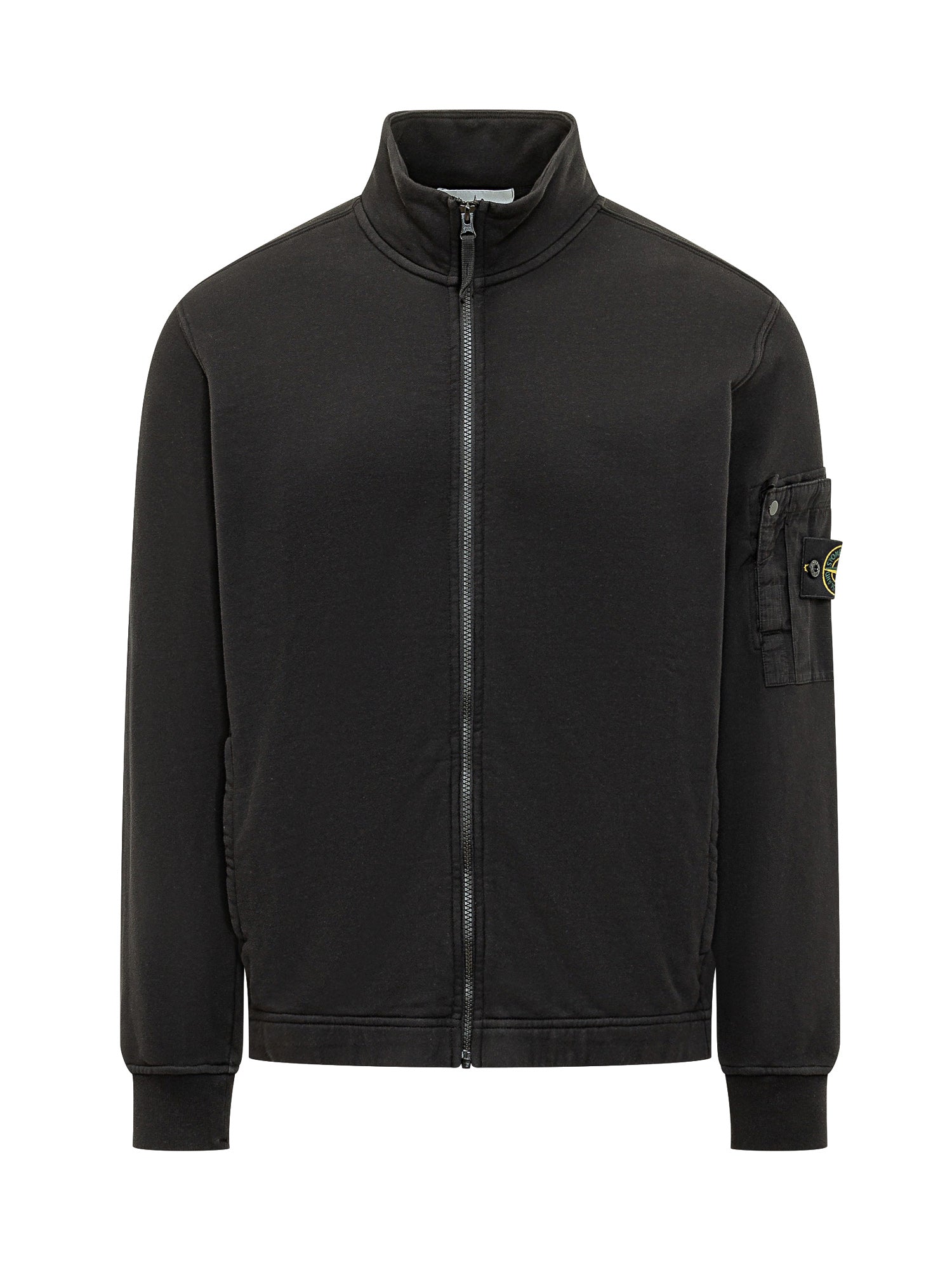 Zip-Up Sweatshirt With High Neck Stone island – Гарантія оригінальності – боковий вид