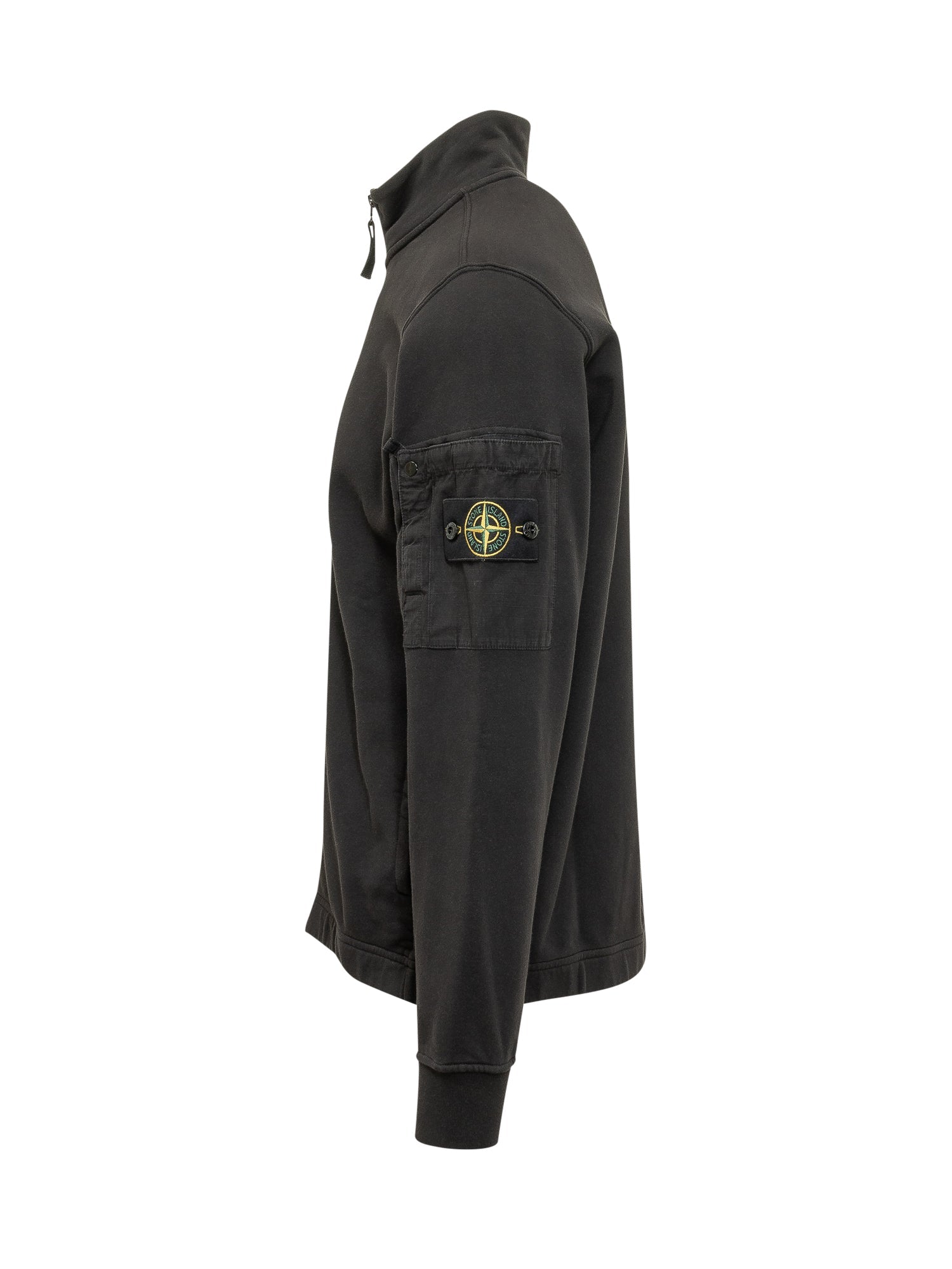 Zip-Up Sweatshirt With High Neck Stone island – Гарантія оригінальності – детальний вид