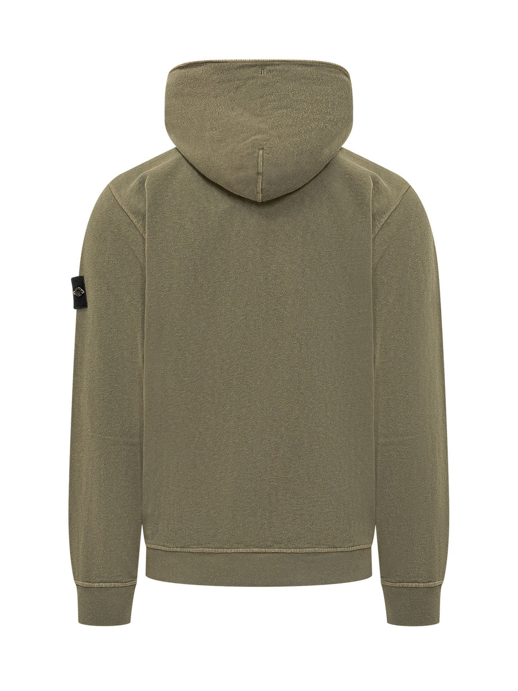 Green Cotton Zip-Up Hoodie Stone island – Гарантія оригінальності – вид ззаду