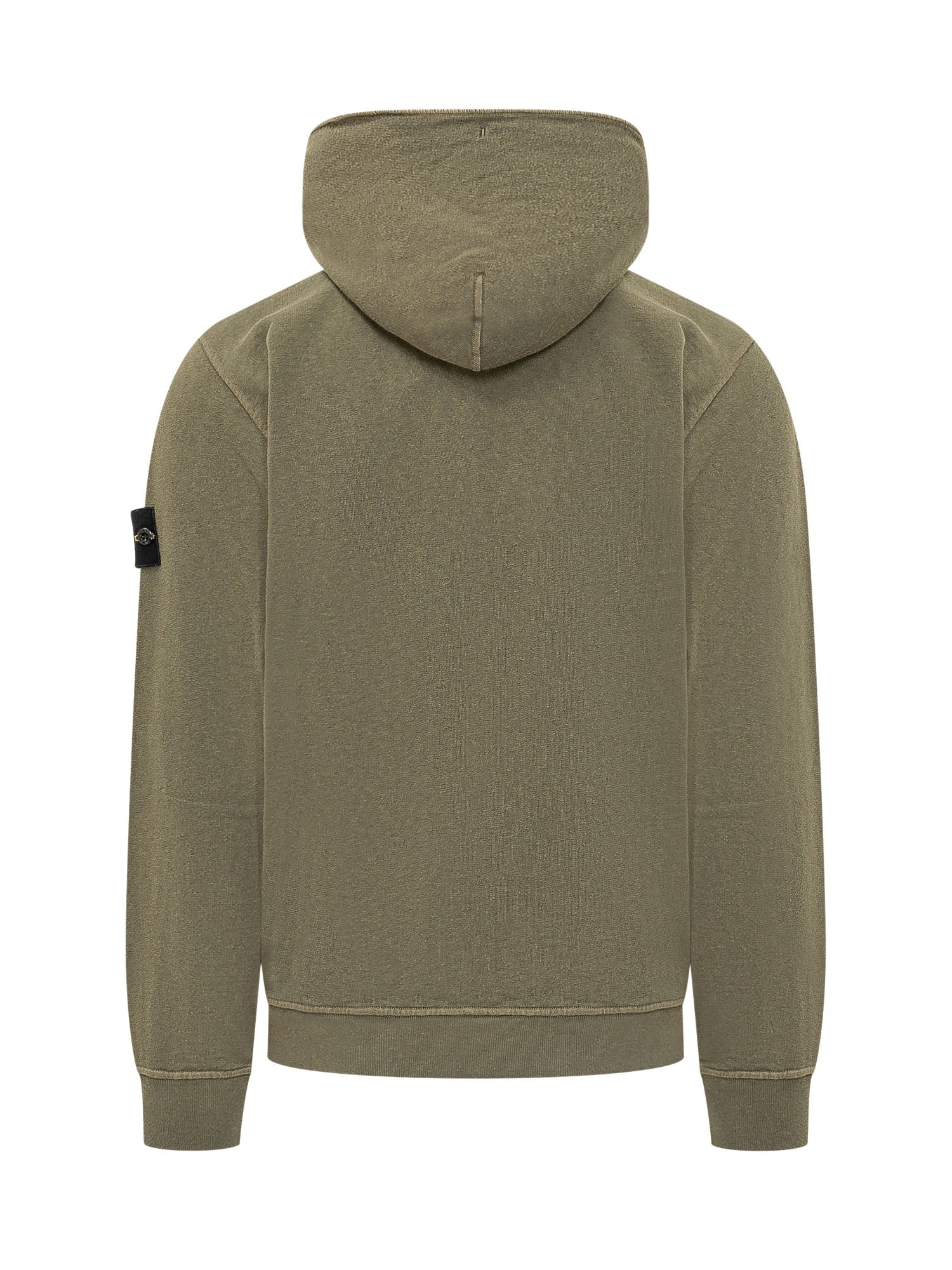 Green Cotton Zip-Up Hoodie Stone island – Гарантія оригінальності – вид ззаду