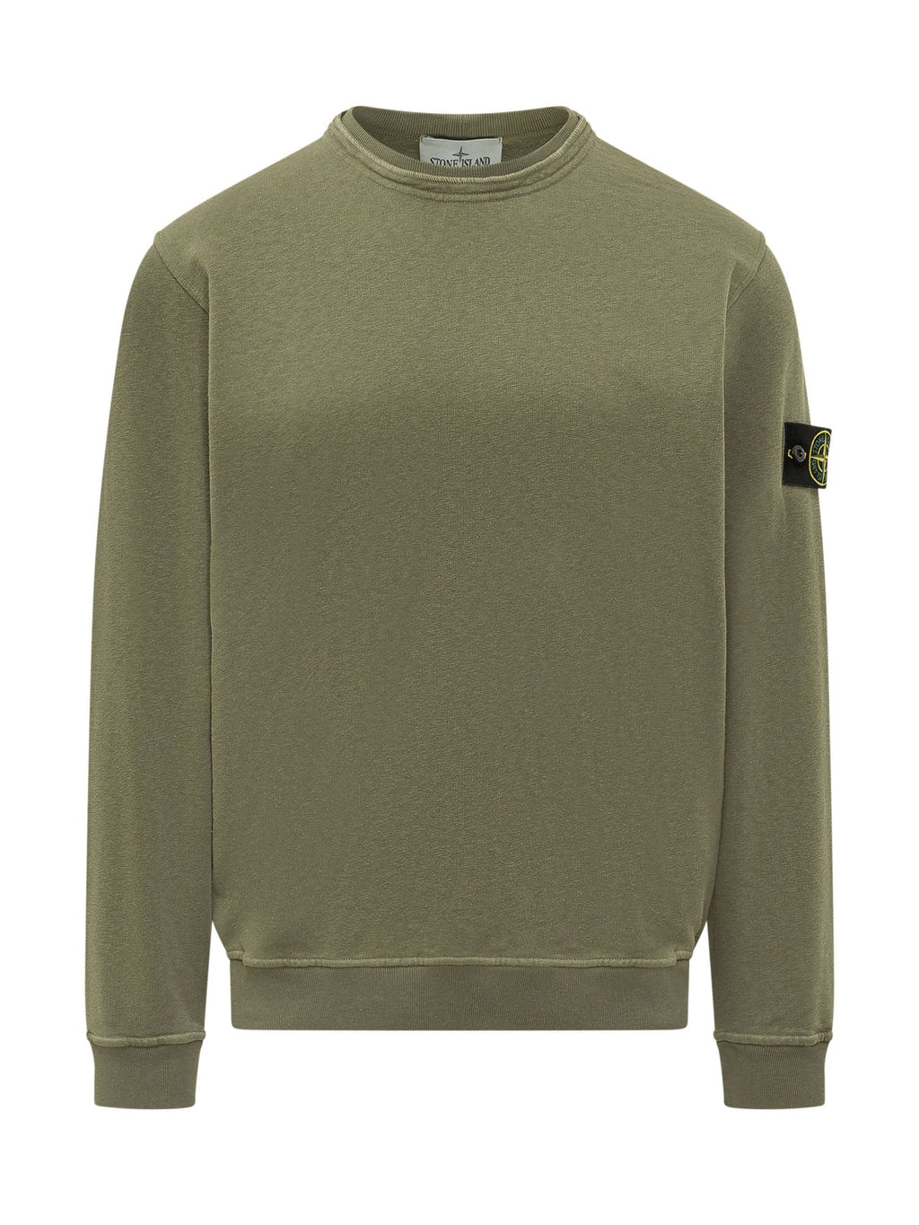 Crewneck Sweatshirt With Logo Patch Stone island – Гарантія оригінальності – боковий вид