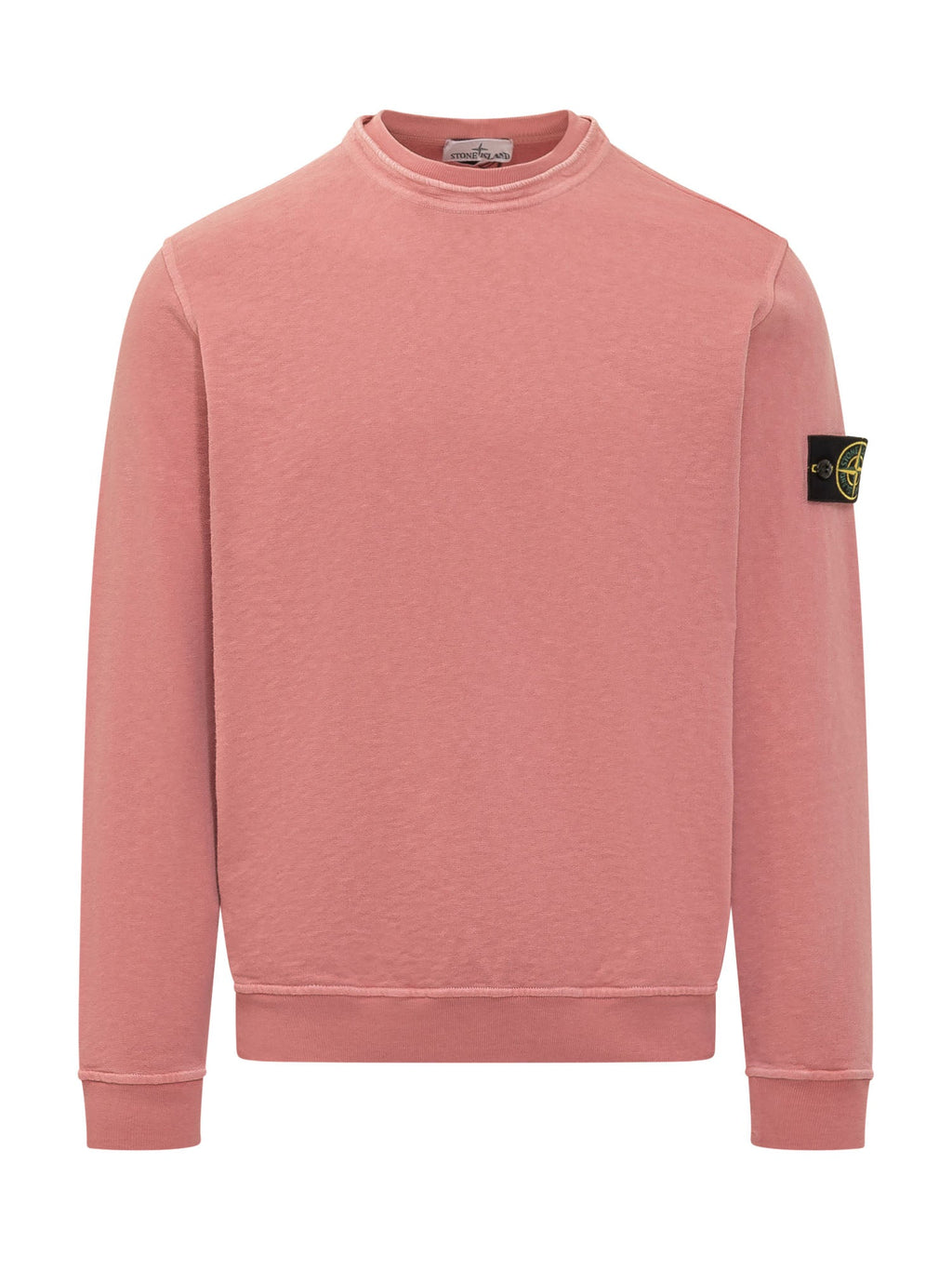 Crewneck Sweatshirt With Sleeve Patch Stone island оригінал – Купити в Україні – боковий вид