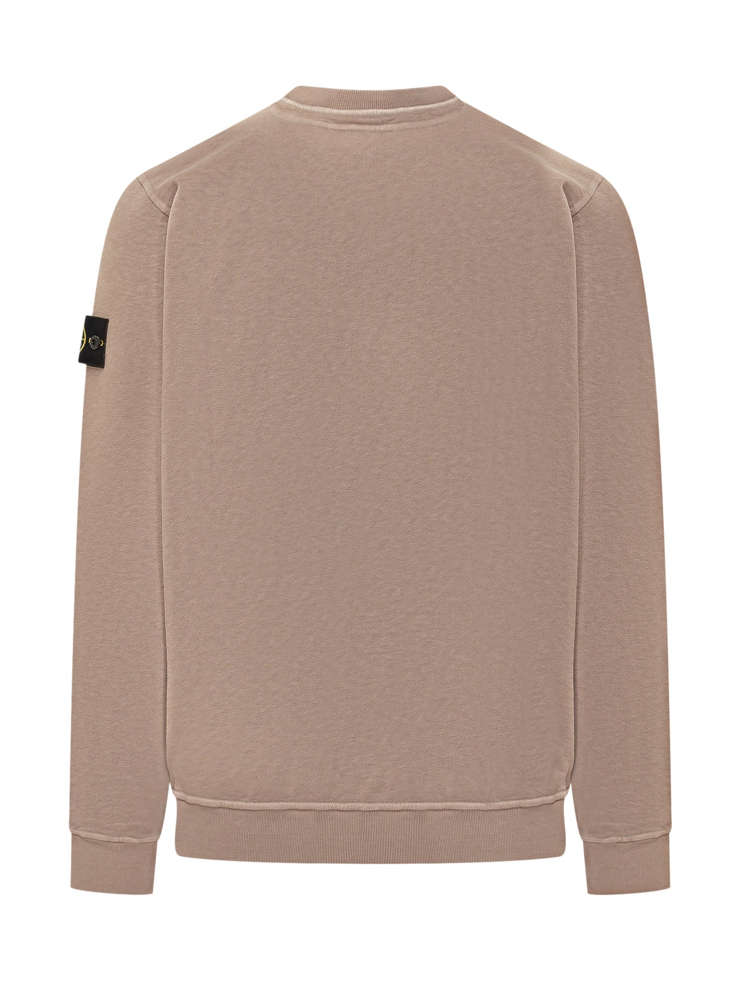 Crewneck Sweatshirt With Sleeve Patch Stone island оригінал – Купити в Україні – вид ззаду