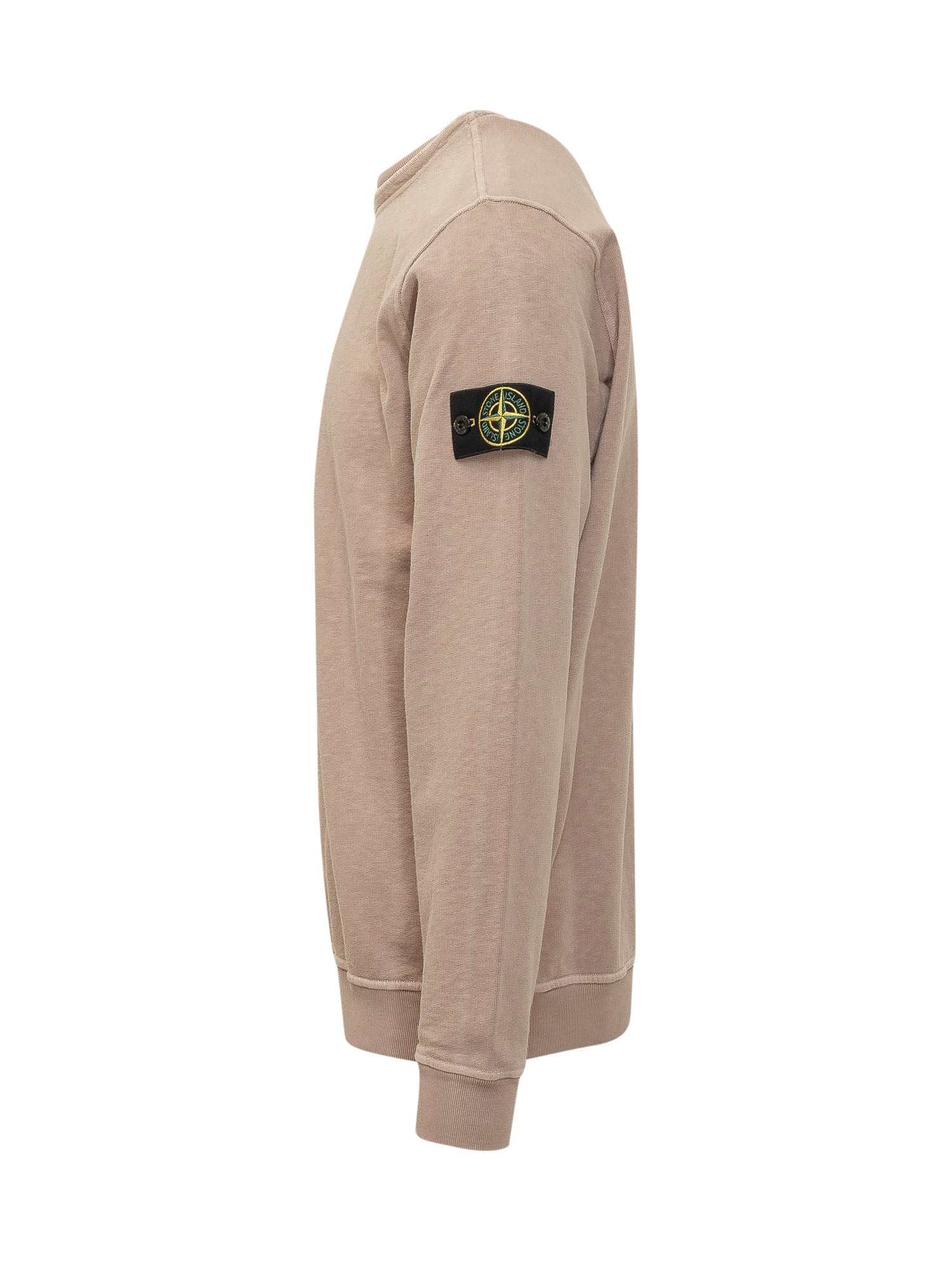 Crewneck Sweatshirt With Sleeve Patch Stone island оригінал – Купити в Україні – детальний вид