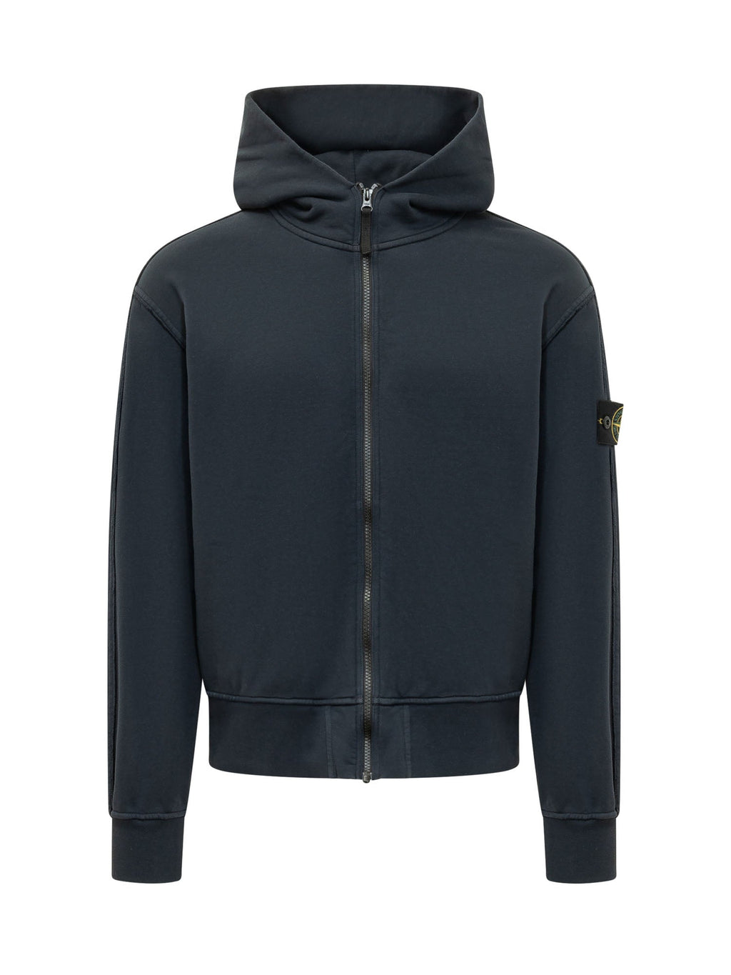 Оригінальна Hooded Sweatshirt With Zip Stone island – боковий вид