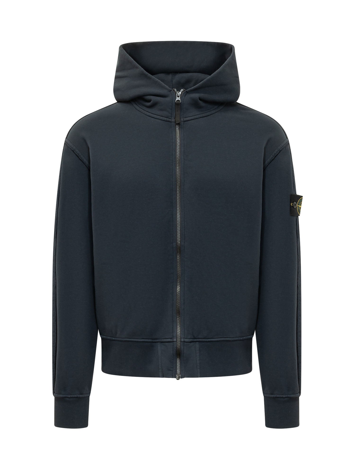 Оригінальна Hooded Sweatshirt With Zip Stone island – боковий вид