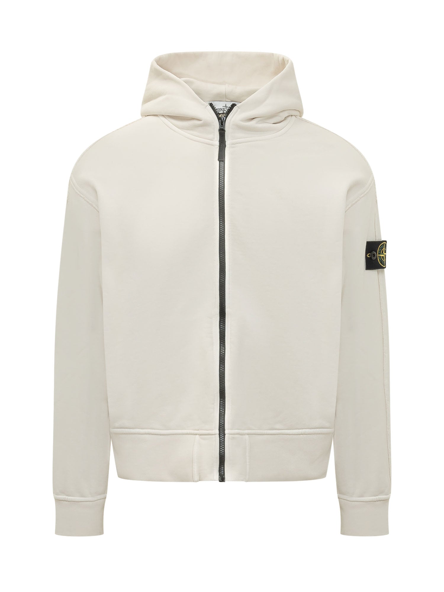 Оригінальна Hooded Sweatshirt With Zip Stone island – боковий вид