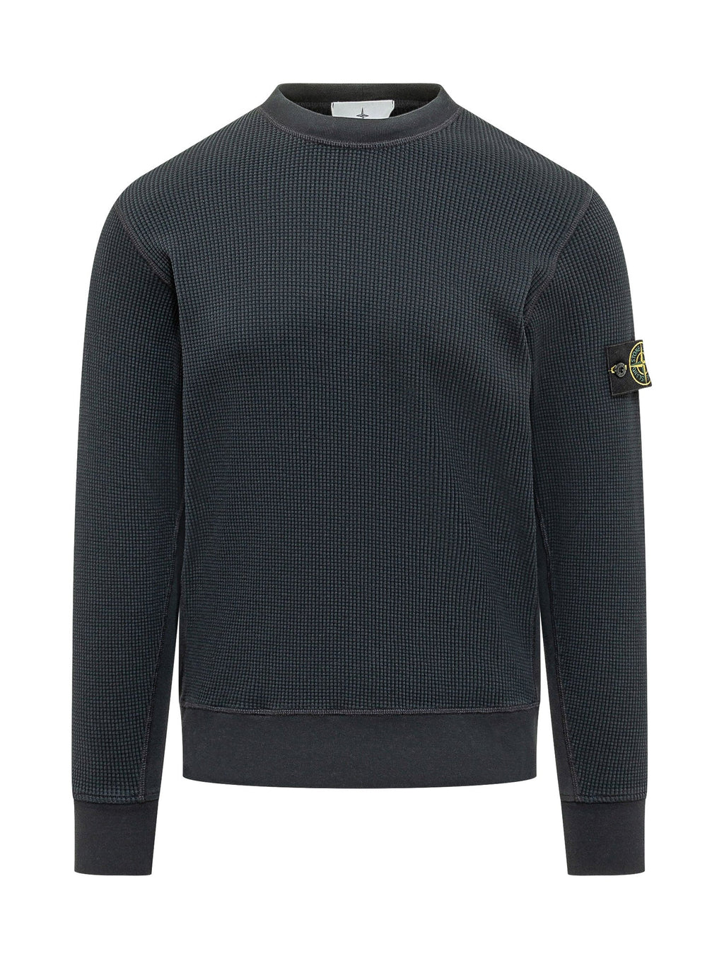 Оригінальна Waffle Cotton Crew-Neck Sweatshirt Stone island – боковий вид