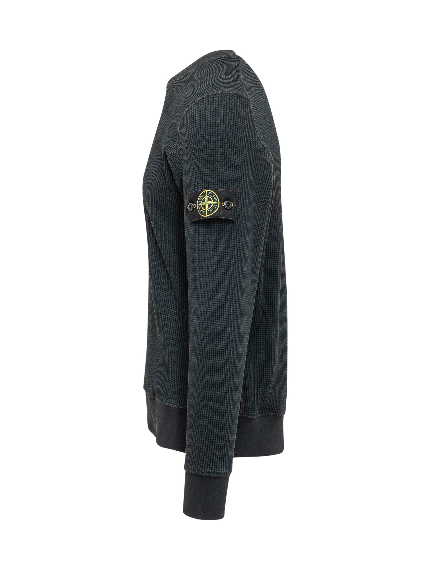 Оригінальна Waffle Cotton Crew-Neck Sweatshirt Stone island – детальний вид