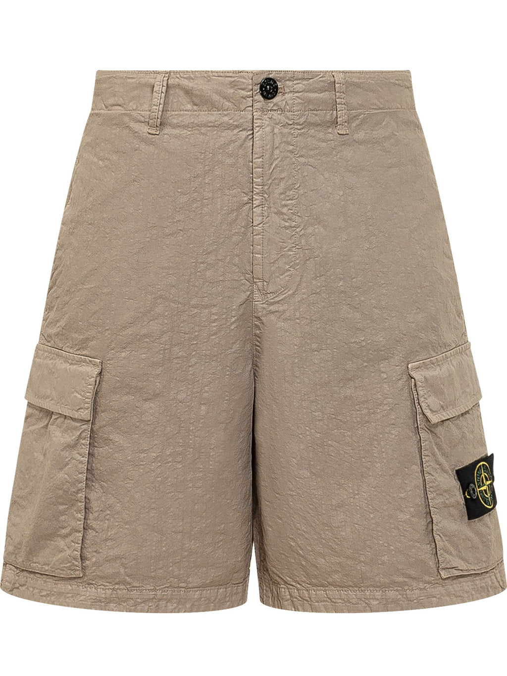Cotton Cargo Bermuda Shorts With Side Pockets Stone island оригінал – Купити в Україні – боковий вид