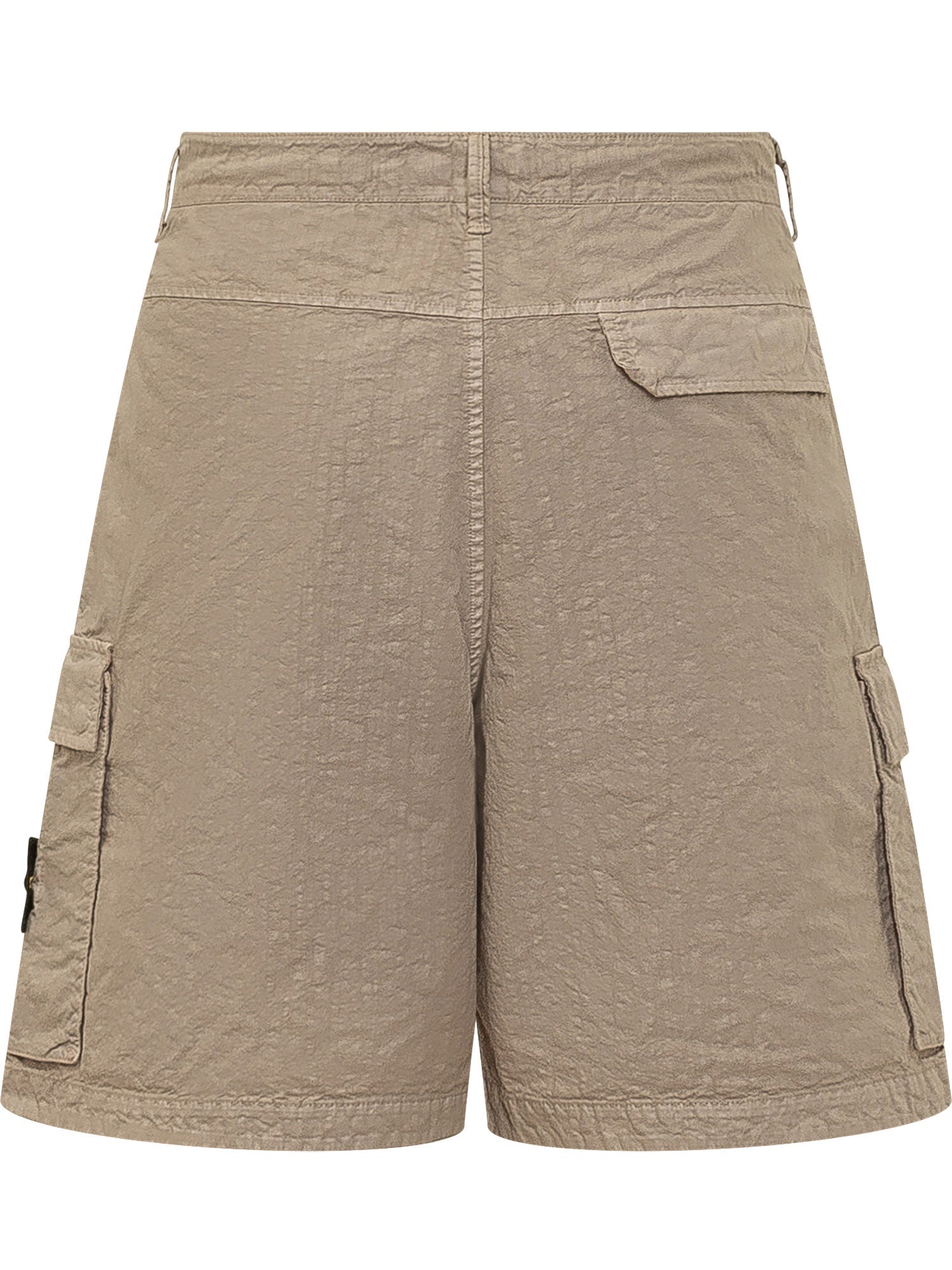 Cotton Cargo Bermuda Shorts With Side Pockets Stone island оригінал – Купити в Україні – вид ззаду