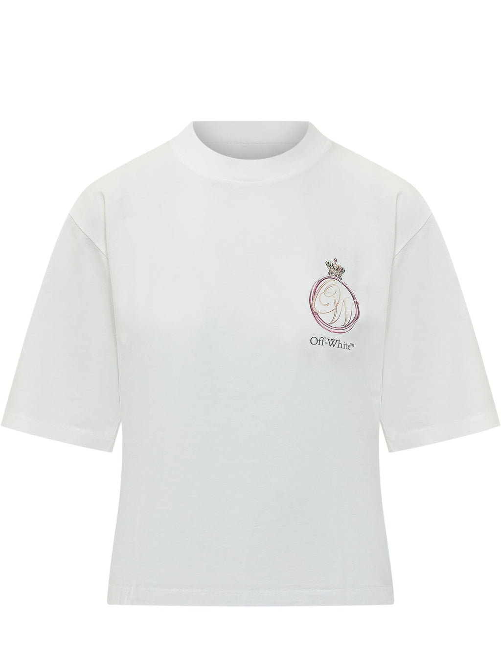 Оригінальна Royal Crown Boxy T-Shirt Off-white – боковий вид