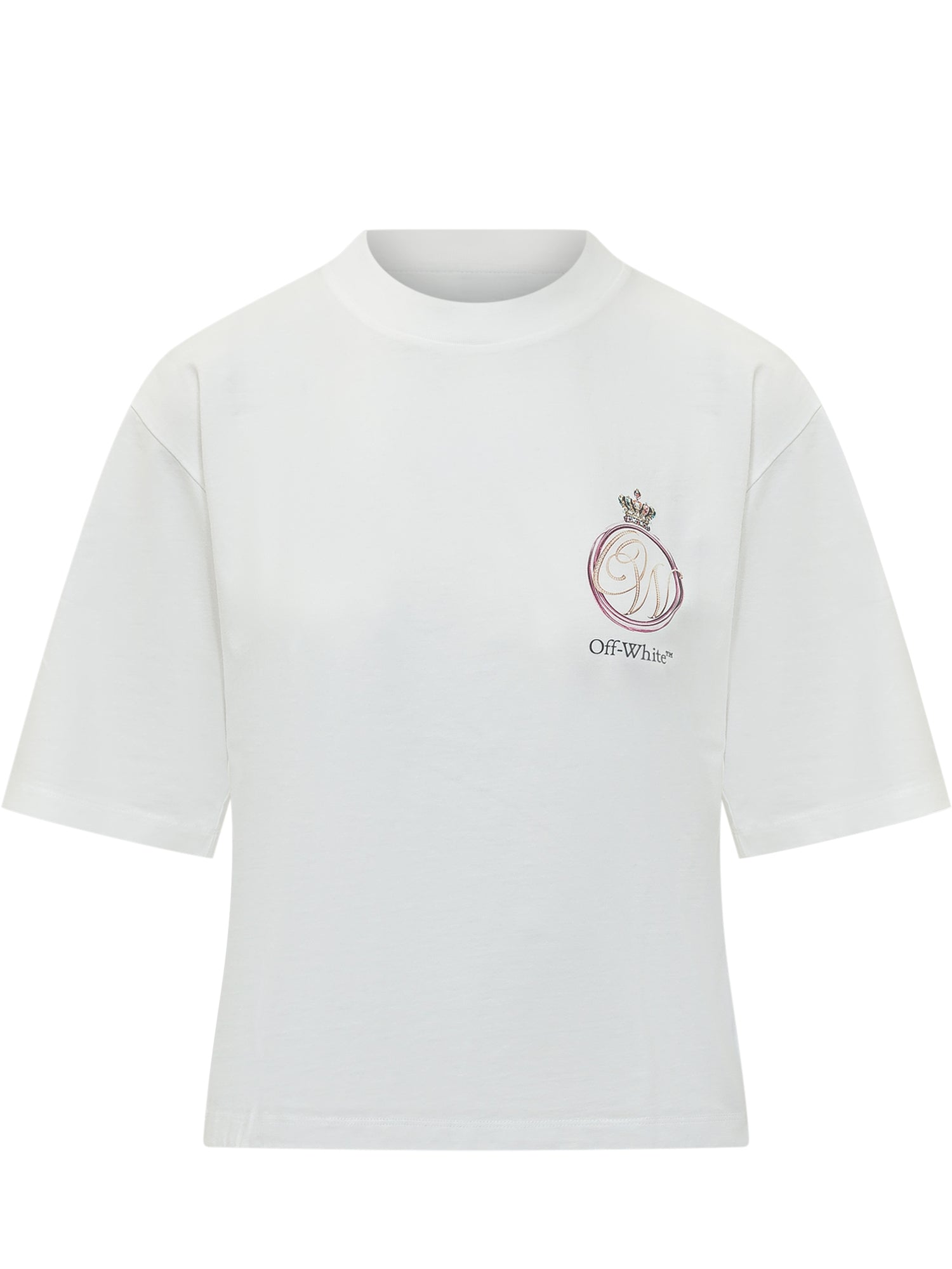 Оригінальна Royal Crown Boxy T-Shirt Off-white – боковий вид