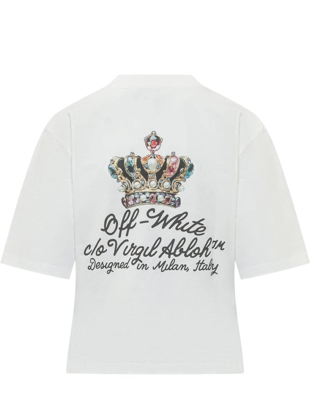 Оригінальна Royal Crown Boxy T-Shirt Off-white – вид ззаду