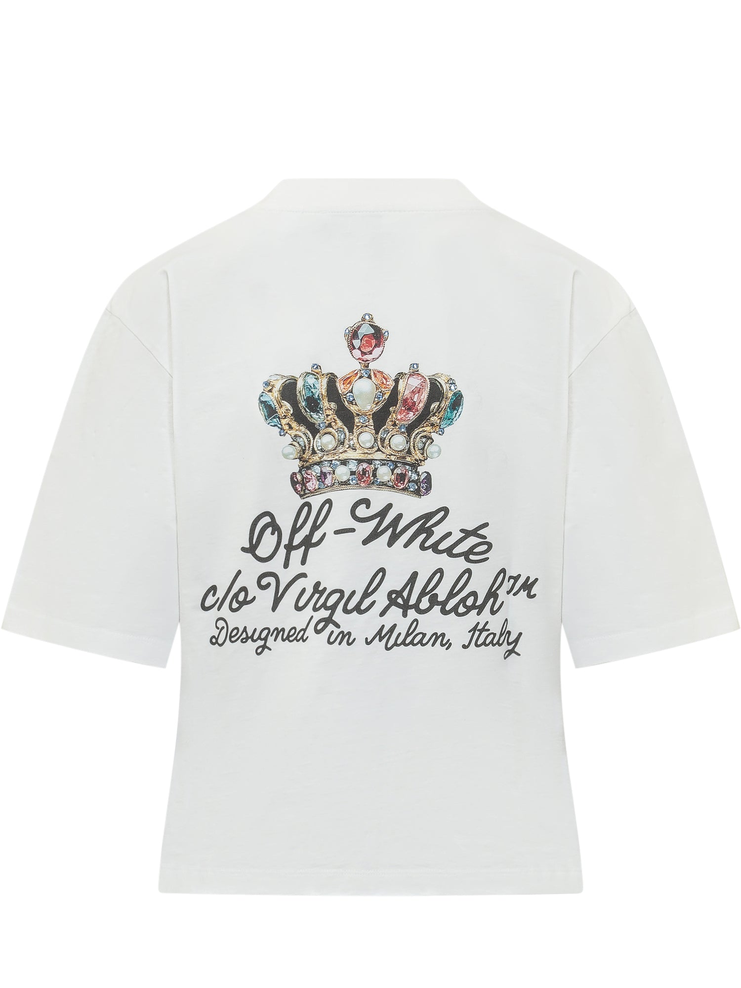 Оригінальна Royal Crown Boxy T-Shirt Off-white – вид ззаду