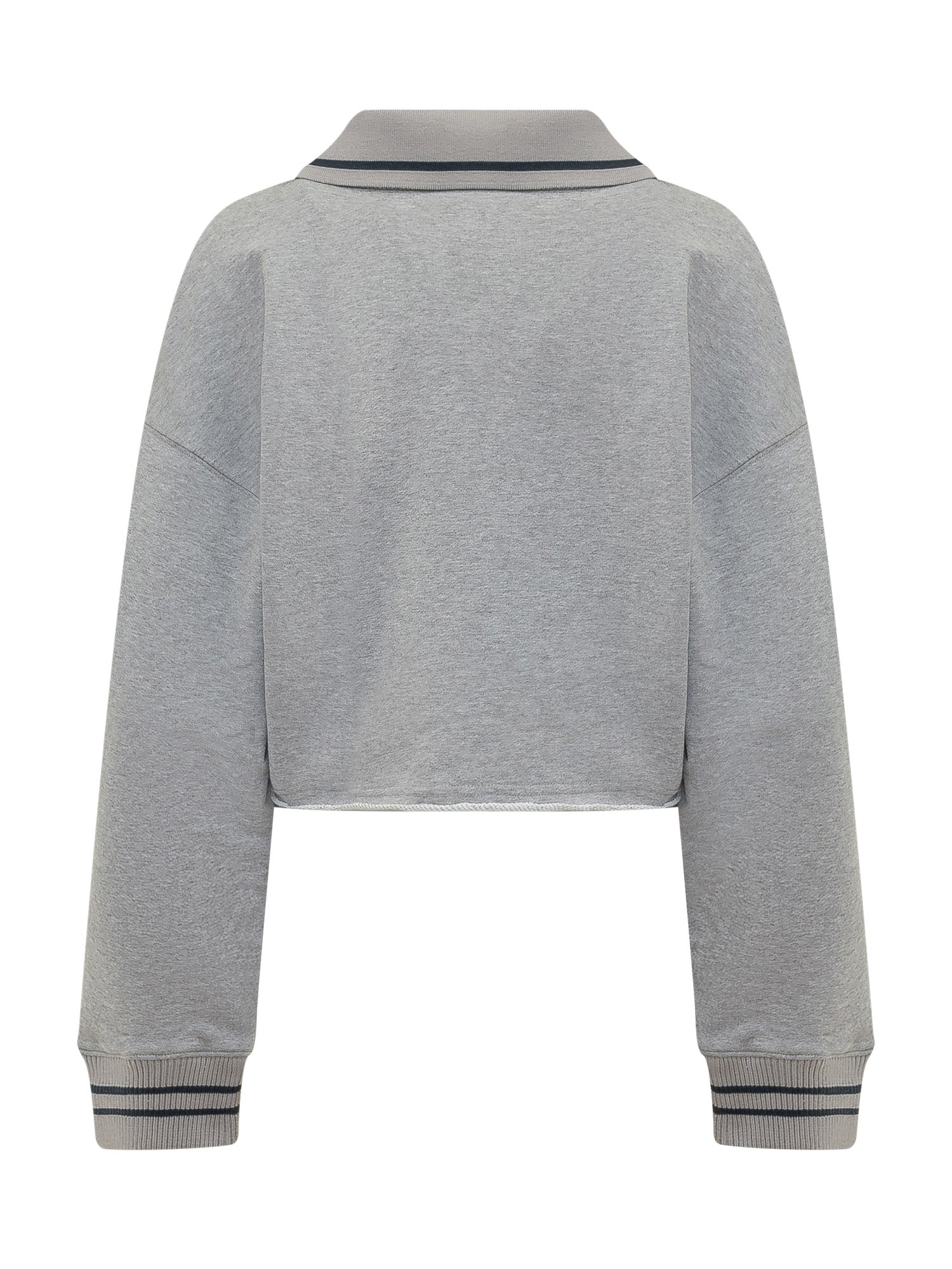 Cropped Sweatshirt With Script Logo Off-white – Гарантія оригінальності – вид ззаду