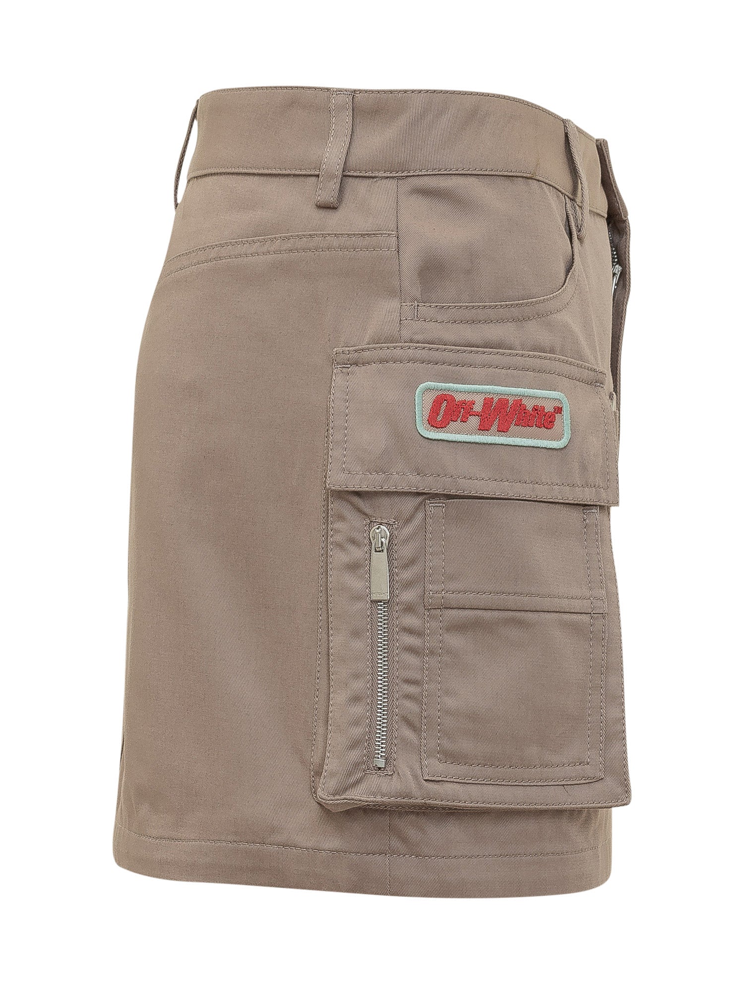 Mini Skirt With Pockets And Buckles Off-white оригінал – Купити в Україні – детальний вид
