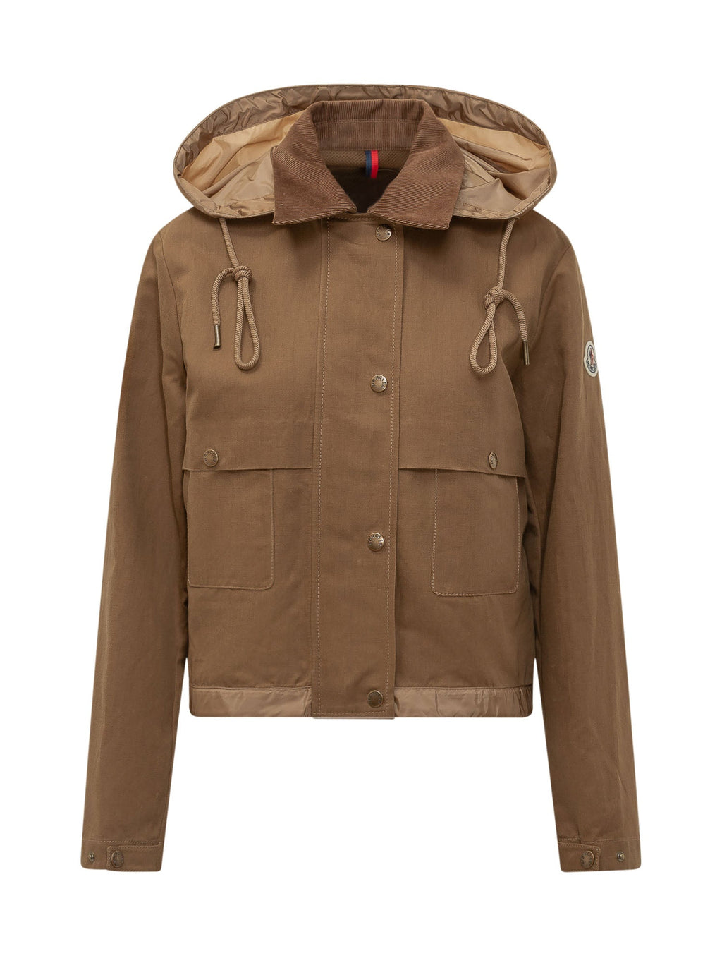 Оригінальна Hooded Jacket With Patch Pockets Moncler – боковий вид