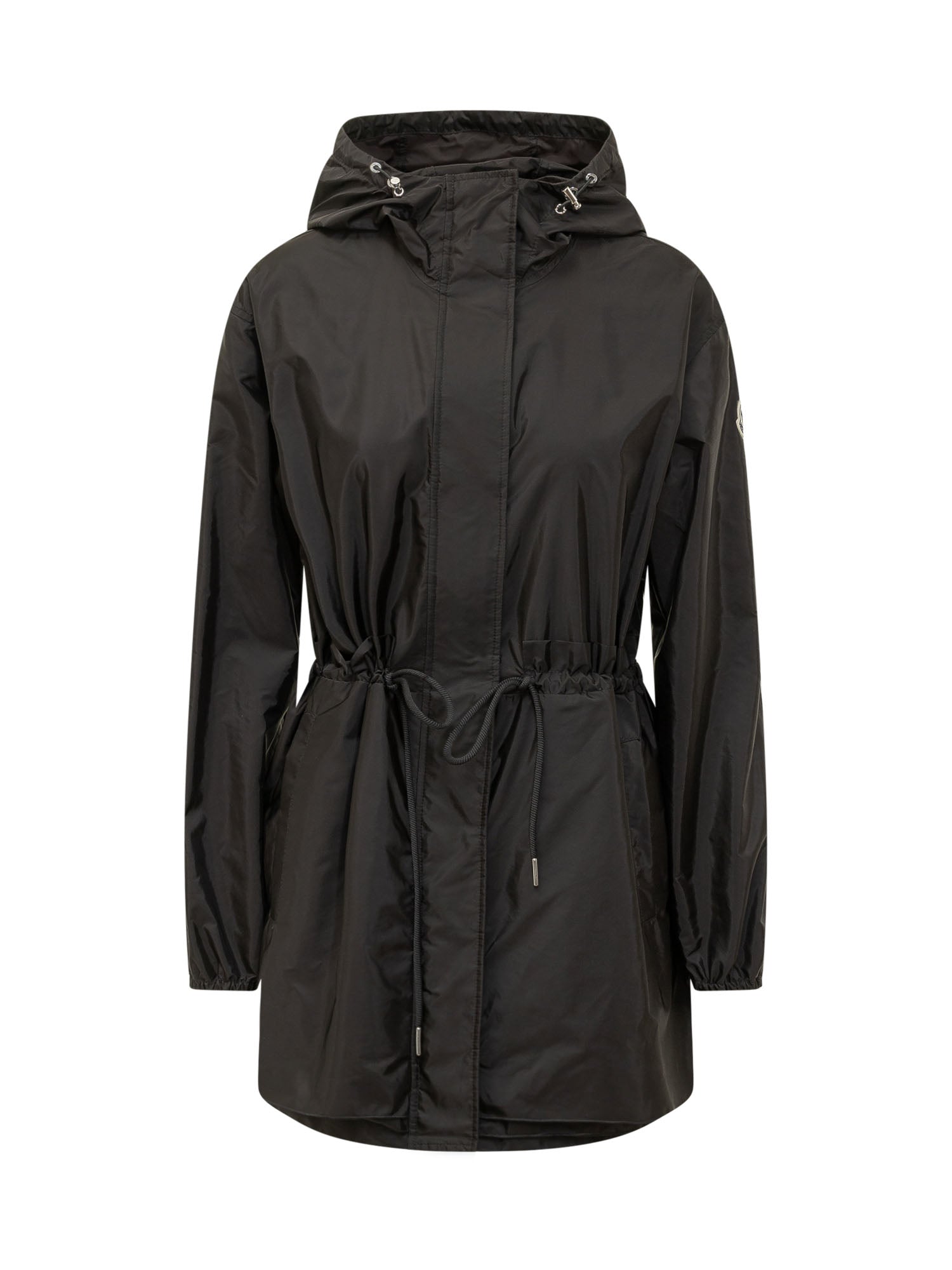Оригінальна Lightweight Hooded Parka With Drawstring Waist Moncler – боковий вид