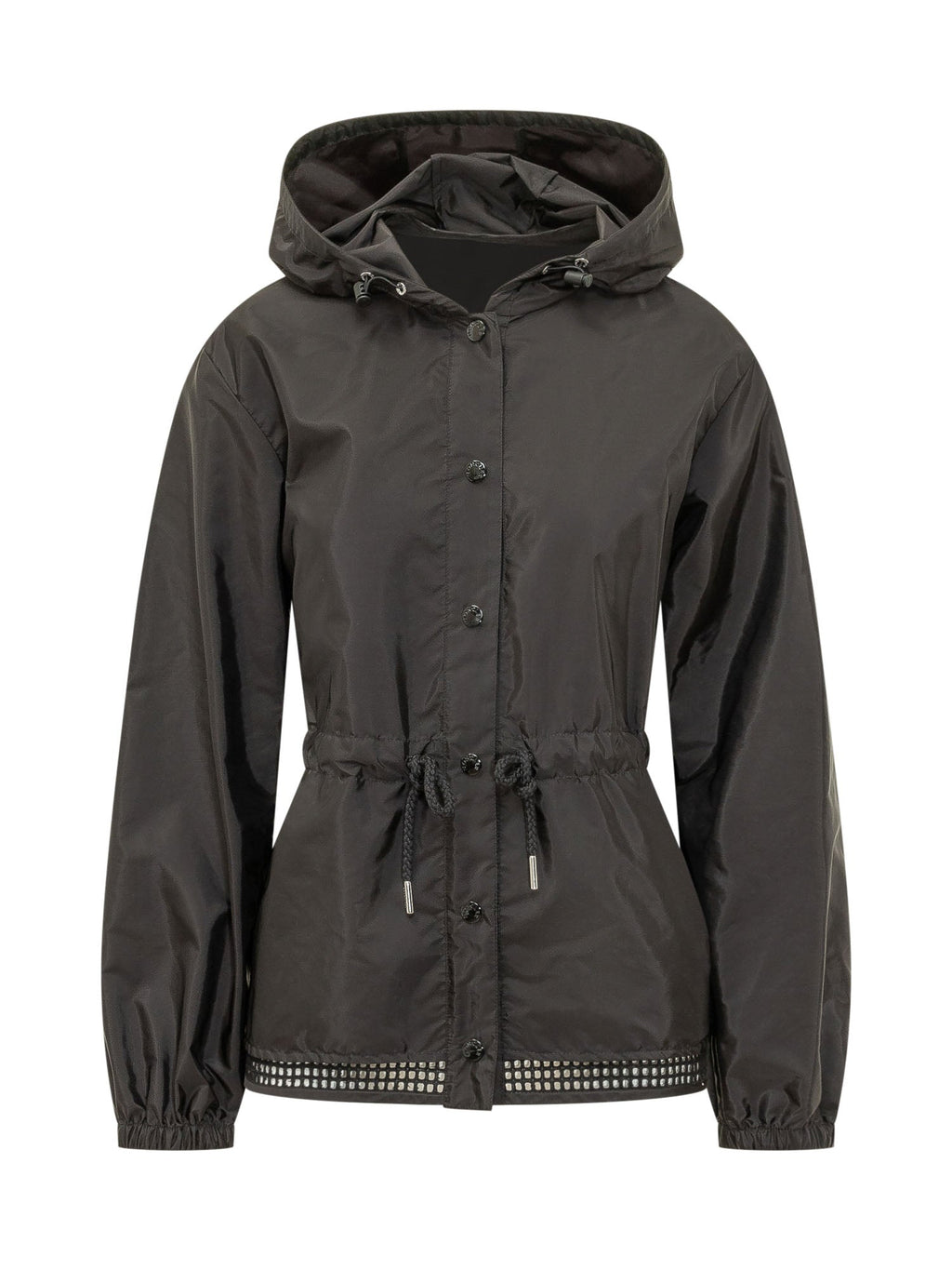 Оригінальна Hooded Jacket With Drawstring Waist Moncler – боковий вид