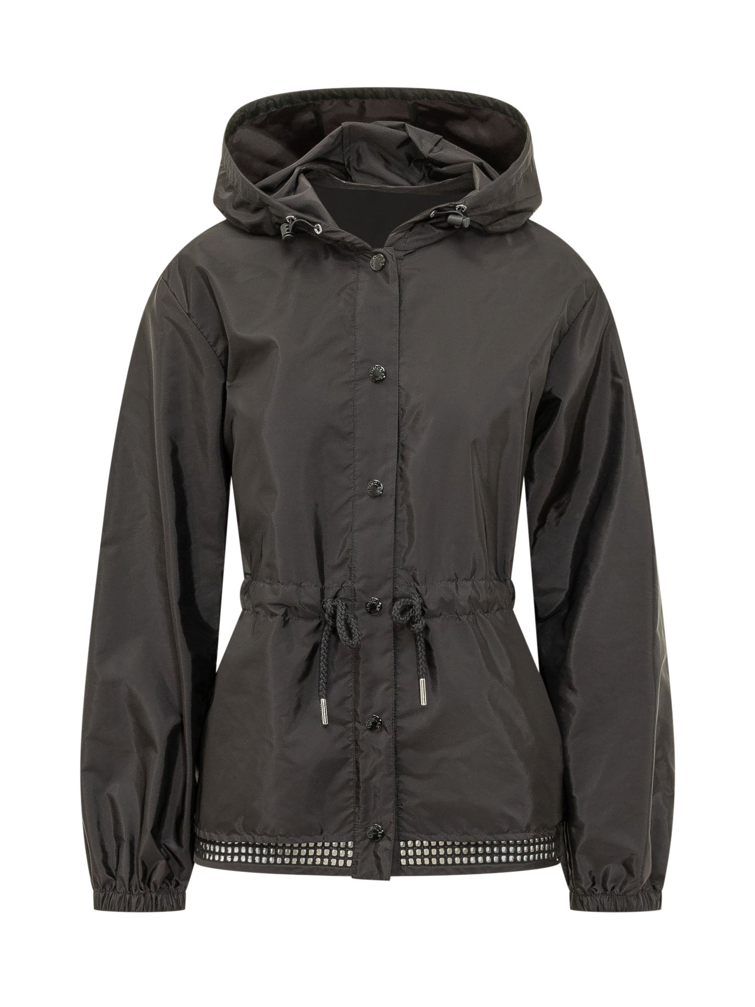 Оригінальна Hooded Jacket With Drawstring Waist Moncler – боковий вид