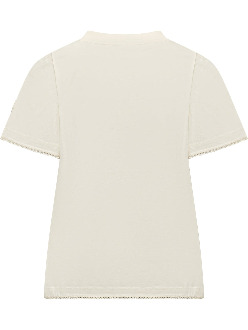 T-Shirt With Crew Neck And Wavy Trims Moncler оригінал – Купити в Україні – вид ззаду