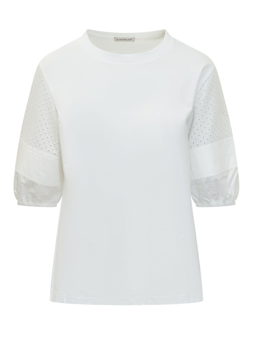 T-Shirt With Perforated Sleeves Moncler оригінал – Купити в Україні – боковий вид