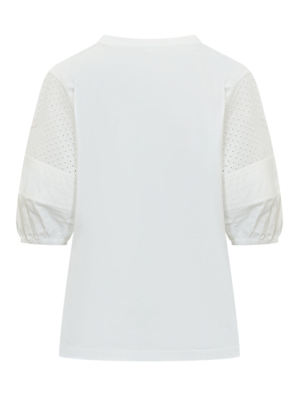 T-Shirt With Perforated Sleeves Moncler оригінал – Купити в Україні – вид ззаду