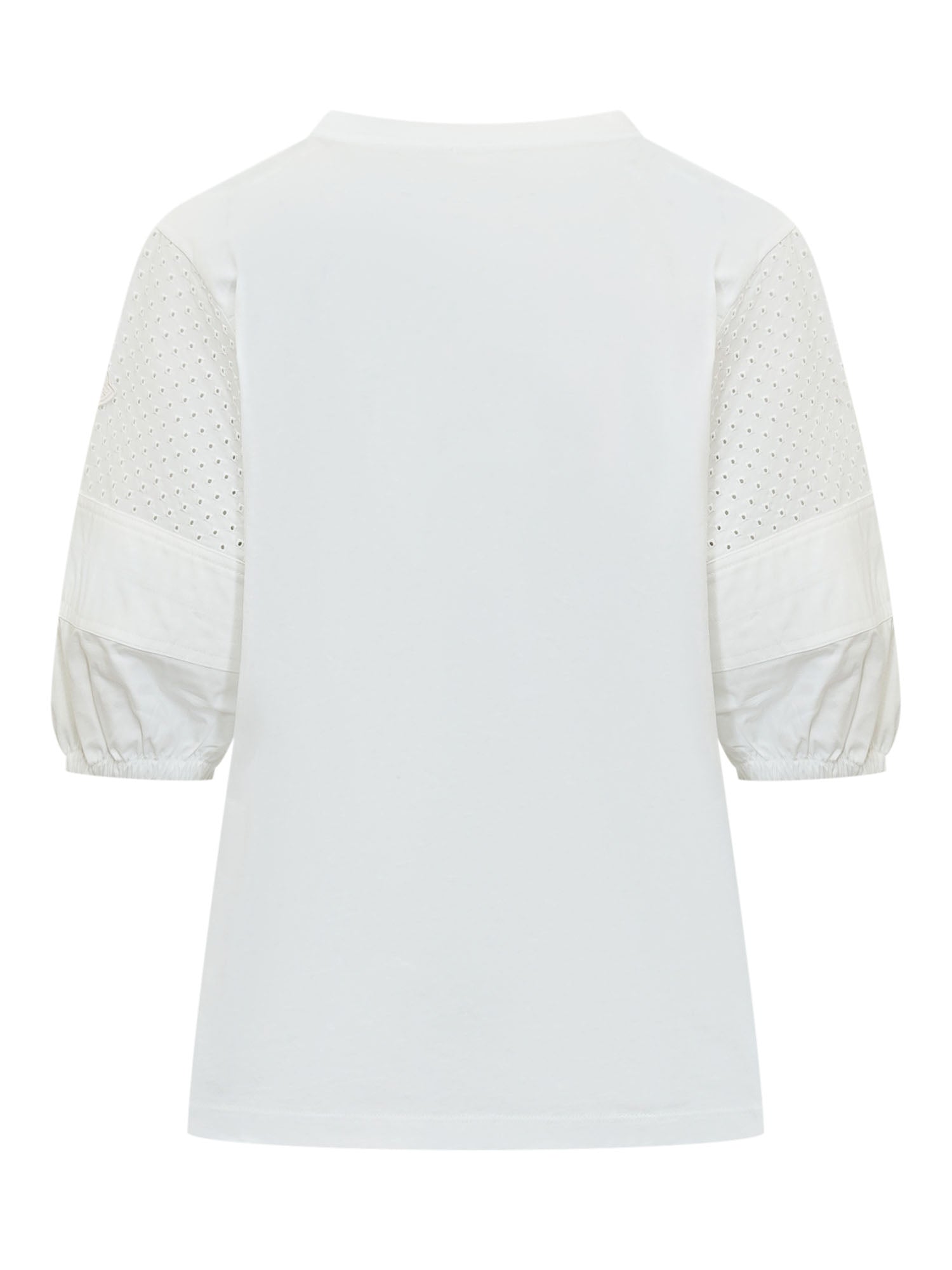 T-Shirt With Perforated Sleeves Moncler оригінал – Купити в Україні – вид ззаду