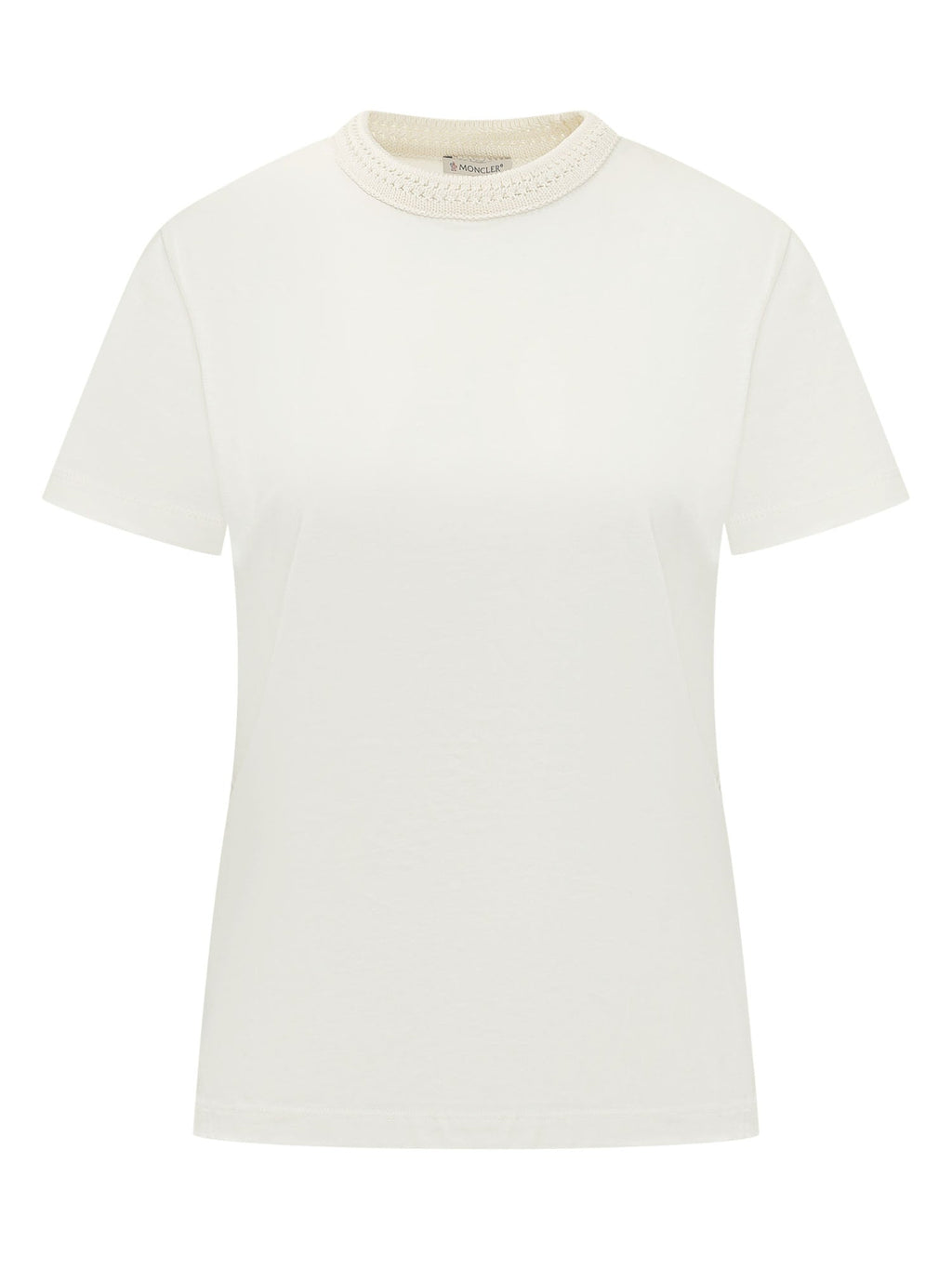 T-Shirt With Textured Crew Neck And Short Sleeves Moncler оригінал – Купити в Україні – боковий вид