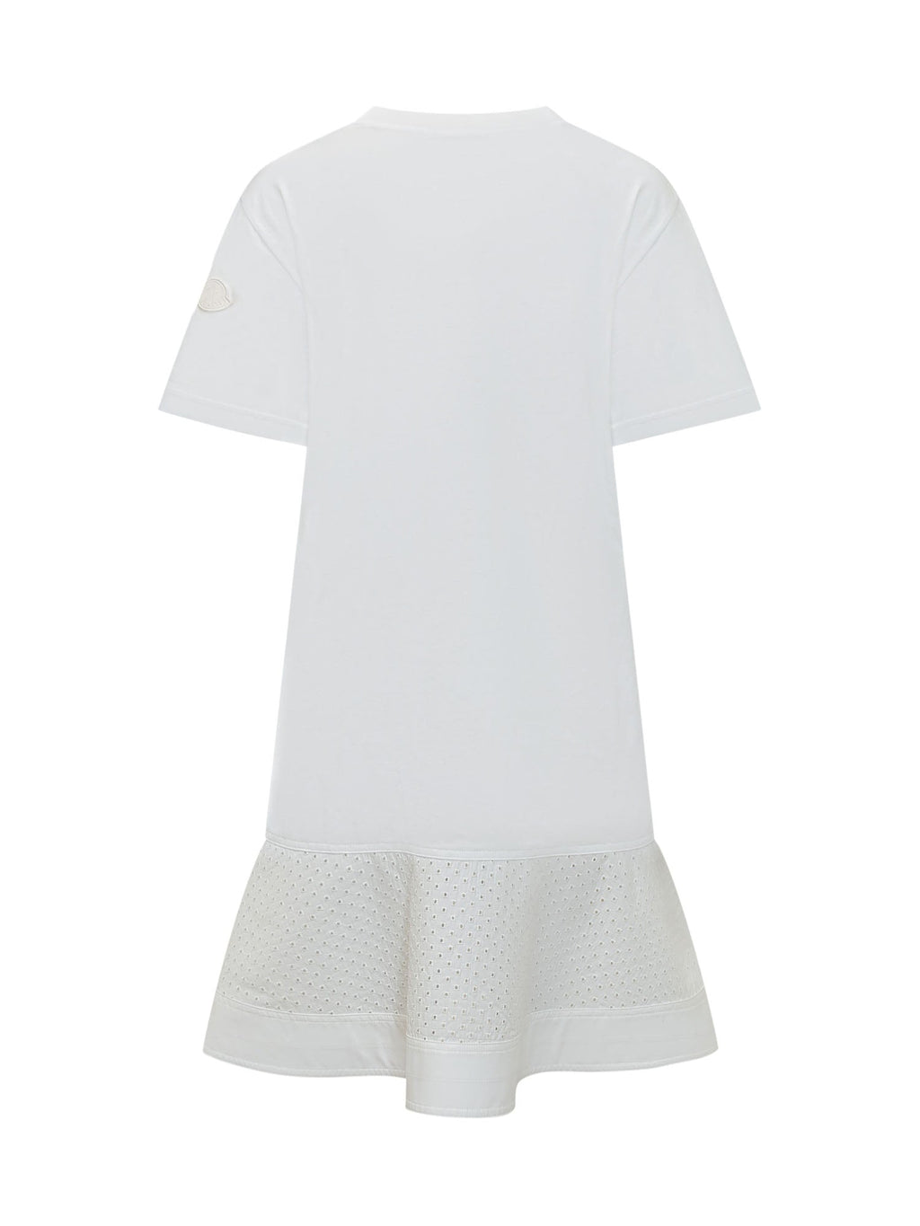 Оригінальна Dress With Short Sleeves And Eyelet Flounce Hem Moncler – вид ззаду