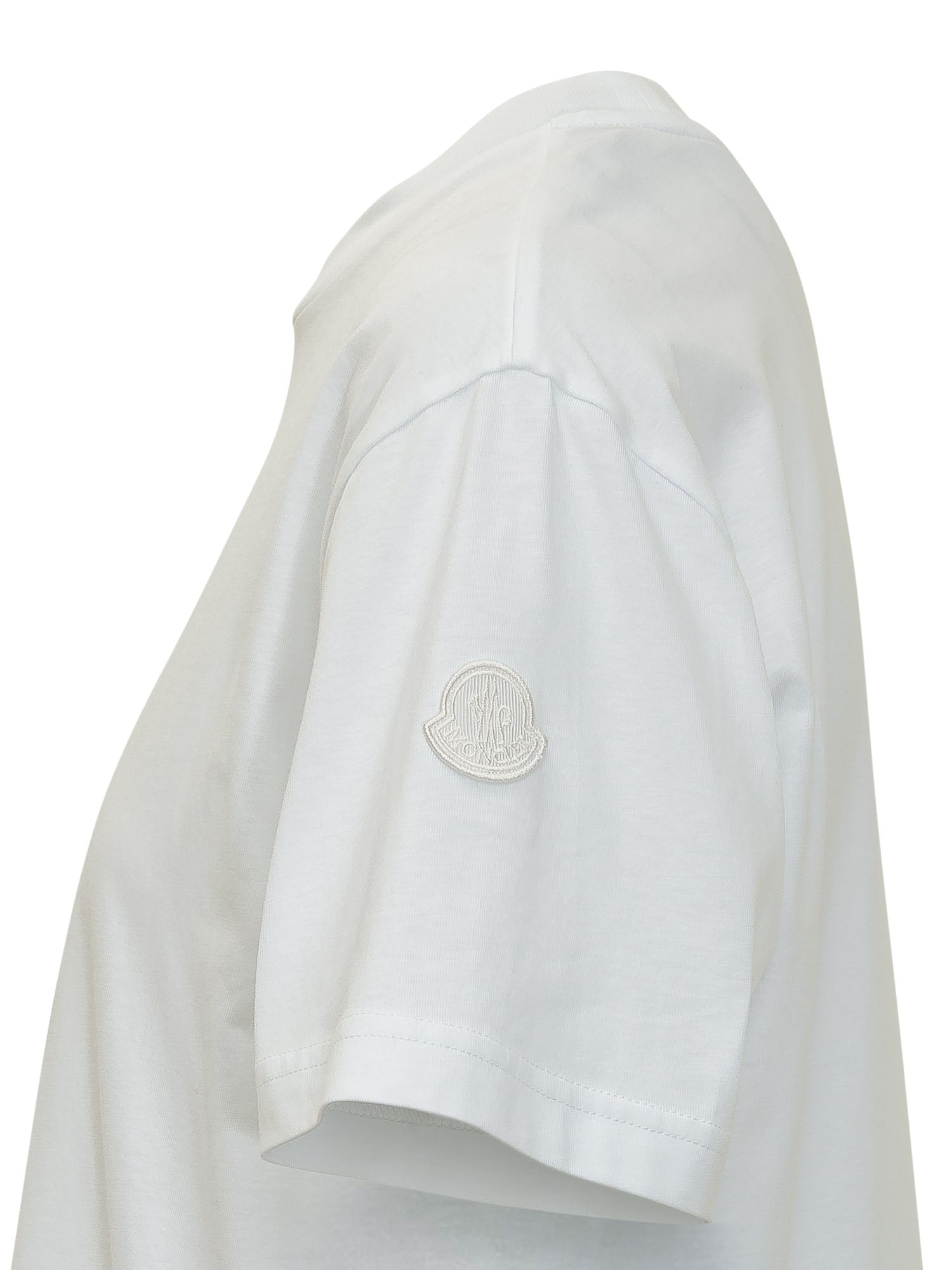 Оригінальна Dress With Short Sleeves And Eyelet Flounce Hem Moncler – детальний вид