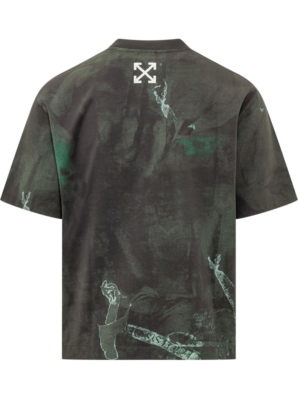 T-Shirt With Caravaggio Print And Front Logo Off-white – Гарантія оригінальності – вид ззаду
