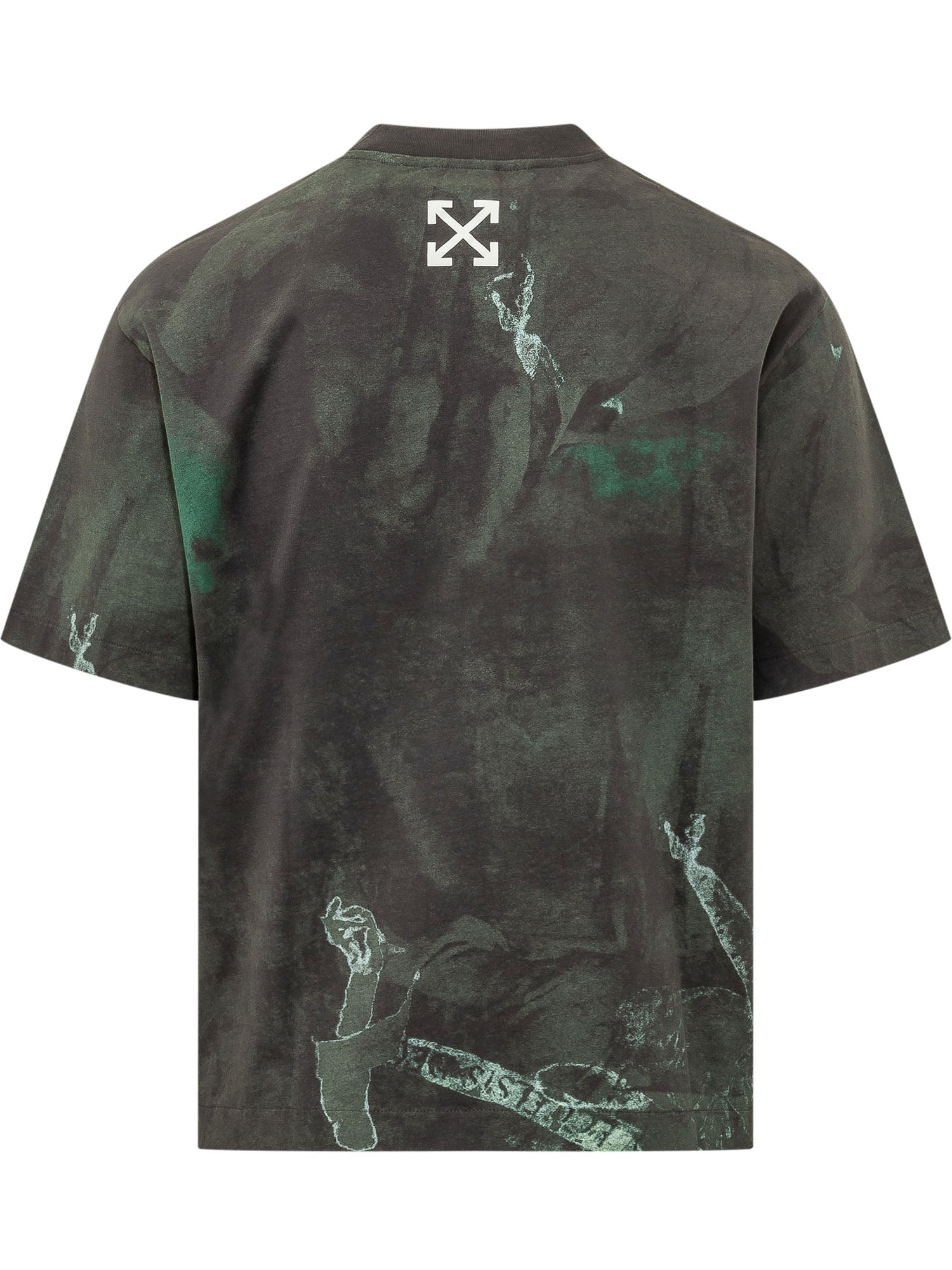 T-Shirt With Caravaggio Print And Front Logo Off-white – Гарантія оригінальності – вид ззаду