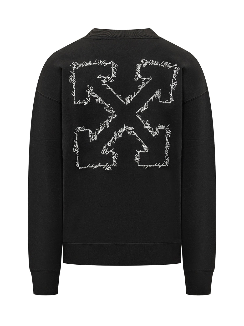 Script Arrow Crewneck Sweatshirt Off-white оригінал – Купити в Україні – вид ззаду