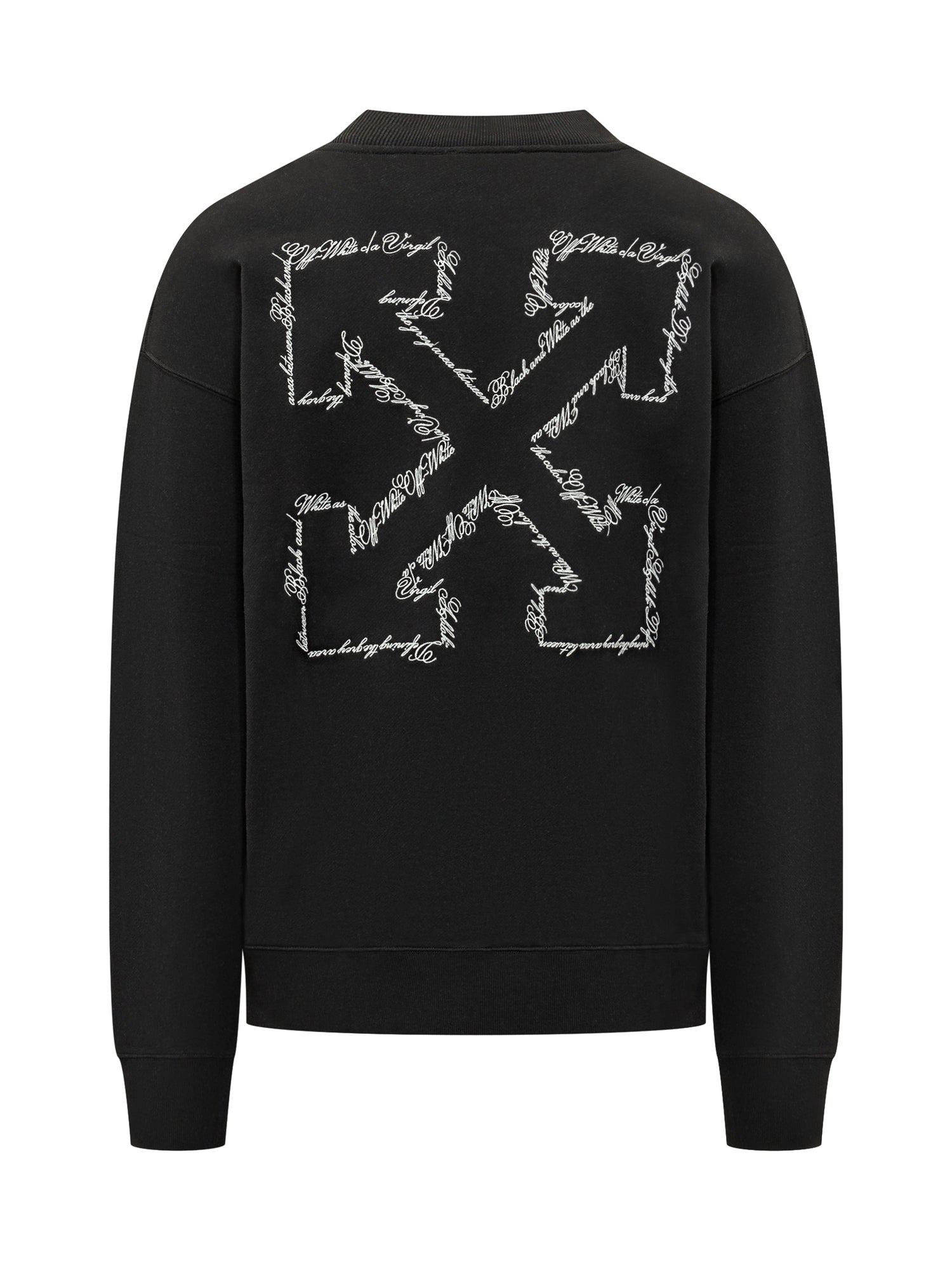 Script Arrow Crewneck Sweatshirt Off-white оригінал – Купити в Україні – вид ззаду
