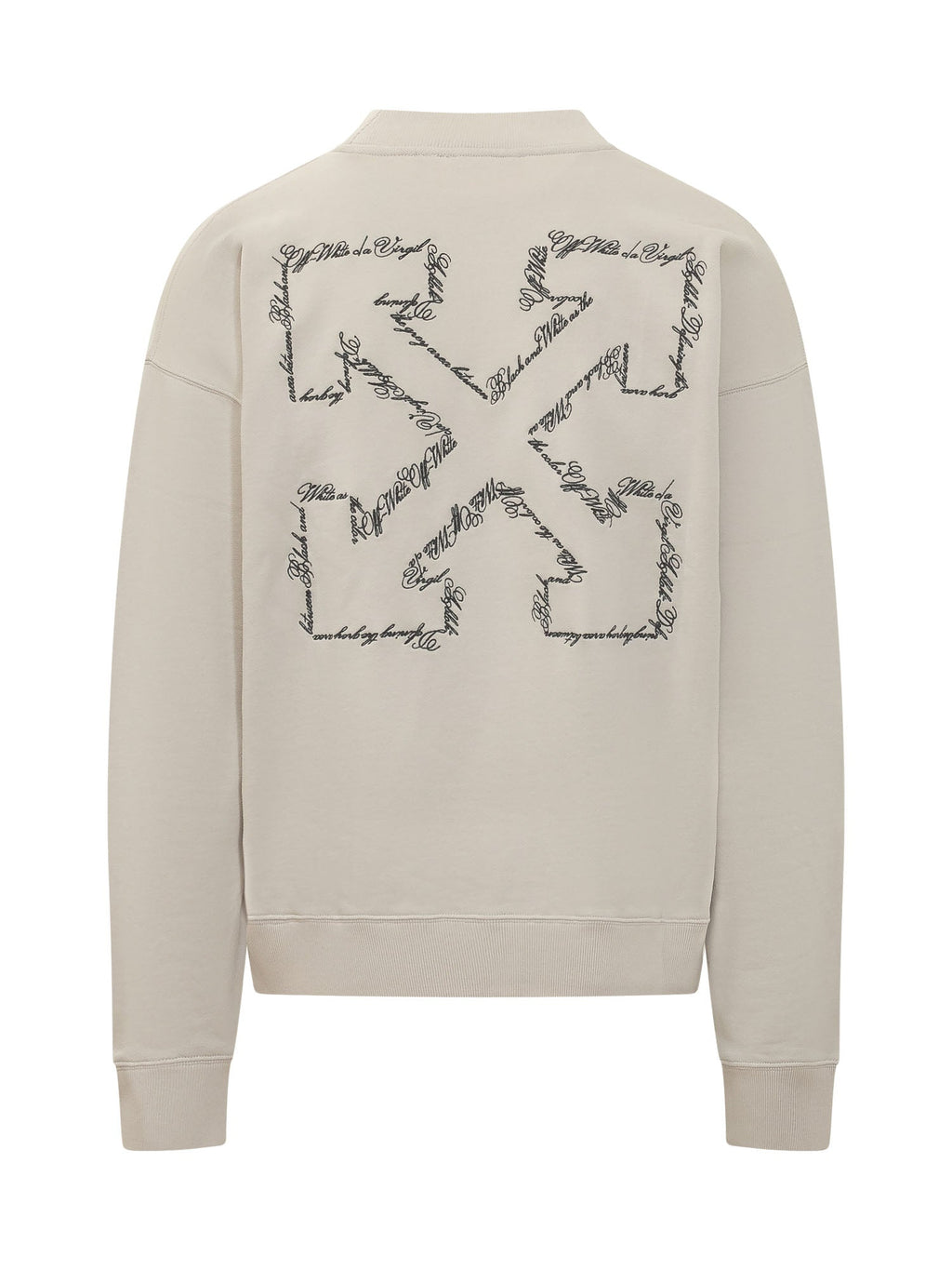 Crewneck Sweatshirt With Logo Off-white – Гарантія оригінальності – вид ззаду