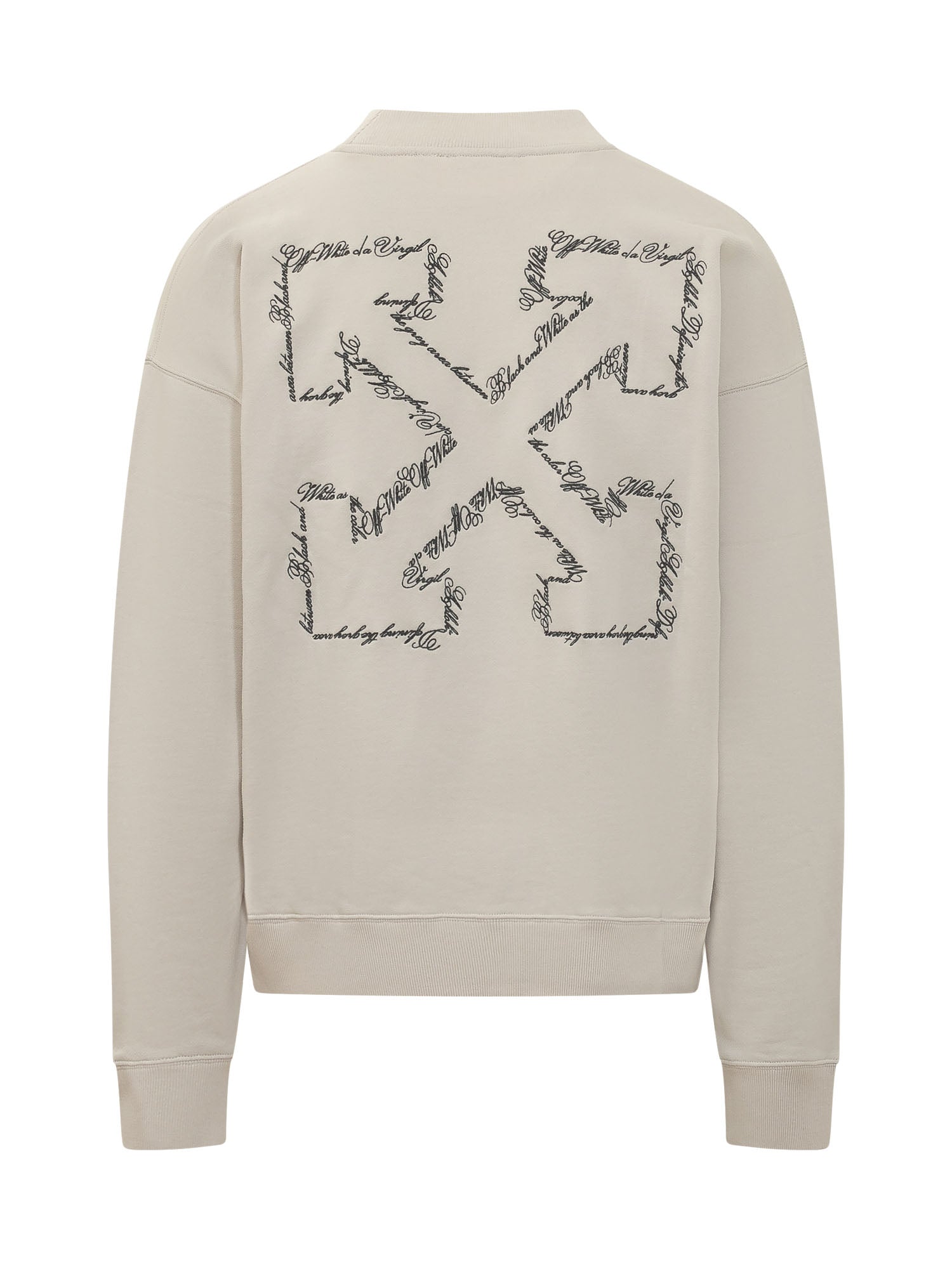 Crewneck Sweatshirt With Logo Off-white – Гарантія оригінальності – вид ззаду